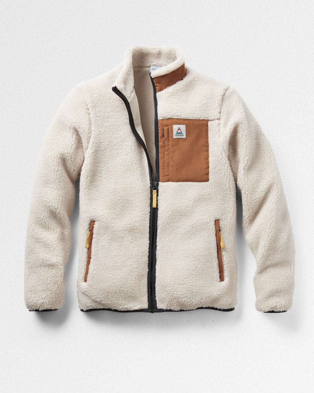Trekker Recycled Deep-Pile Sherpa Fleece - Warm Ivory - Flatlay