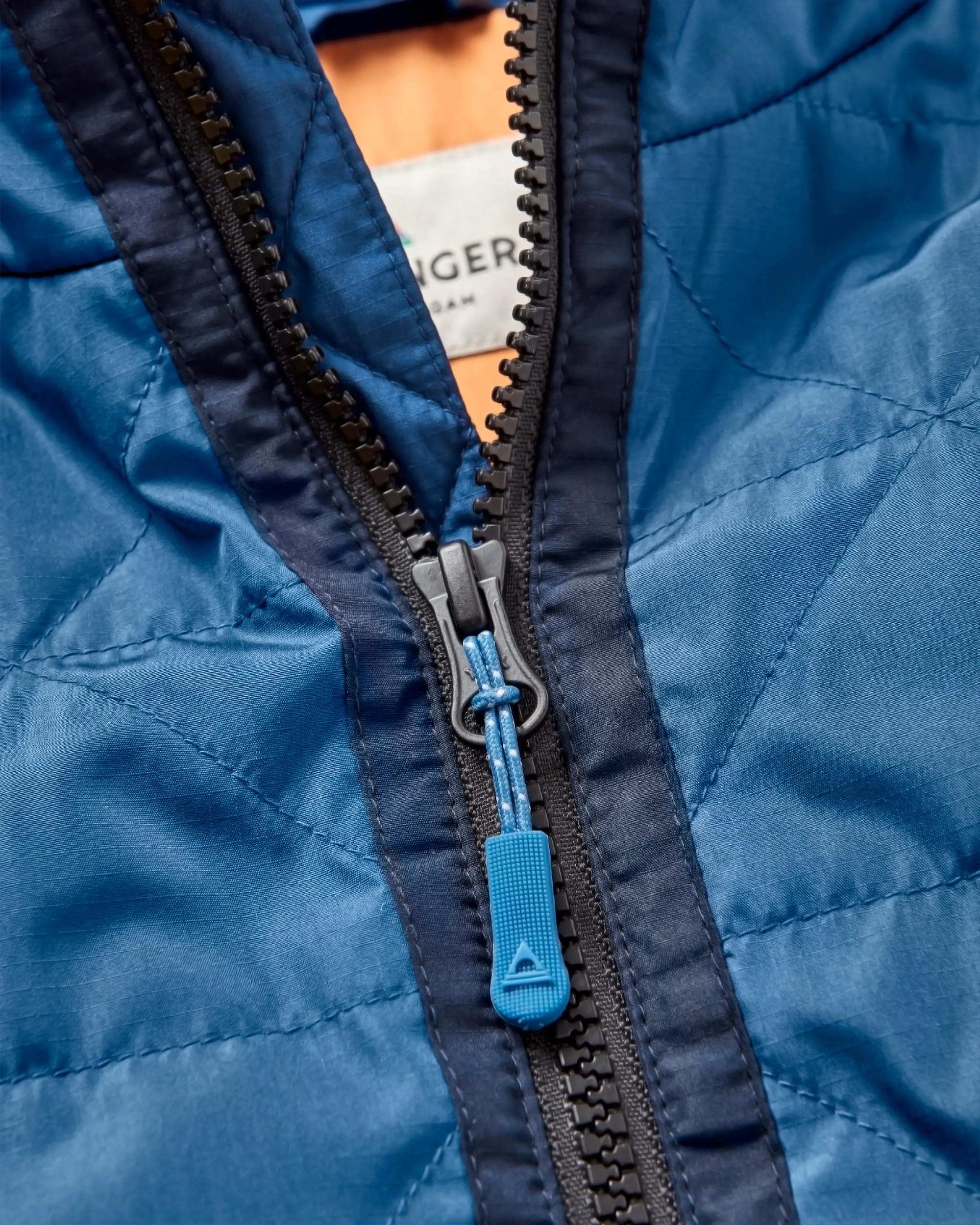 Trace Recycled Thermore® Insulated Jacket - Dark Denim/ Apricot - Flatlay