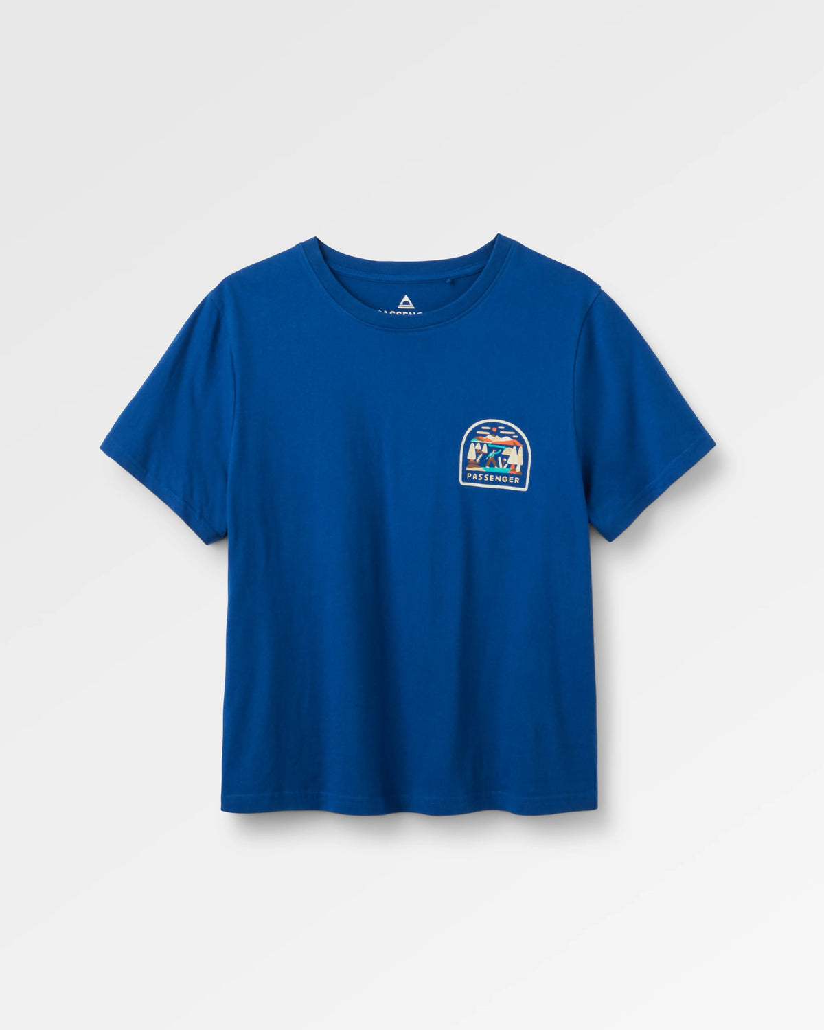 Lost Patch Women's Cotton T-Shirt - Blue Navy - Flatlay