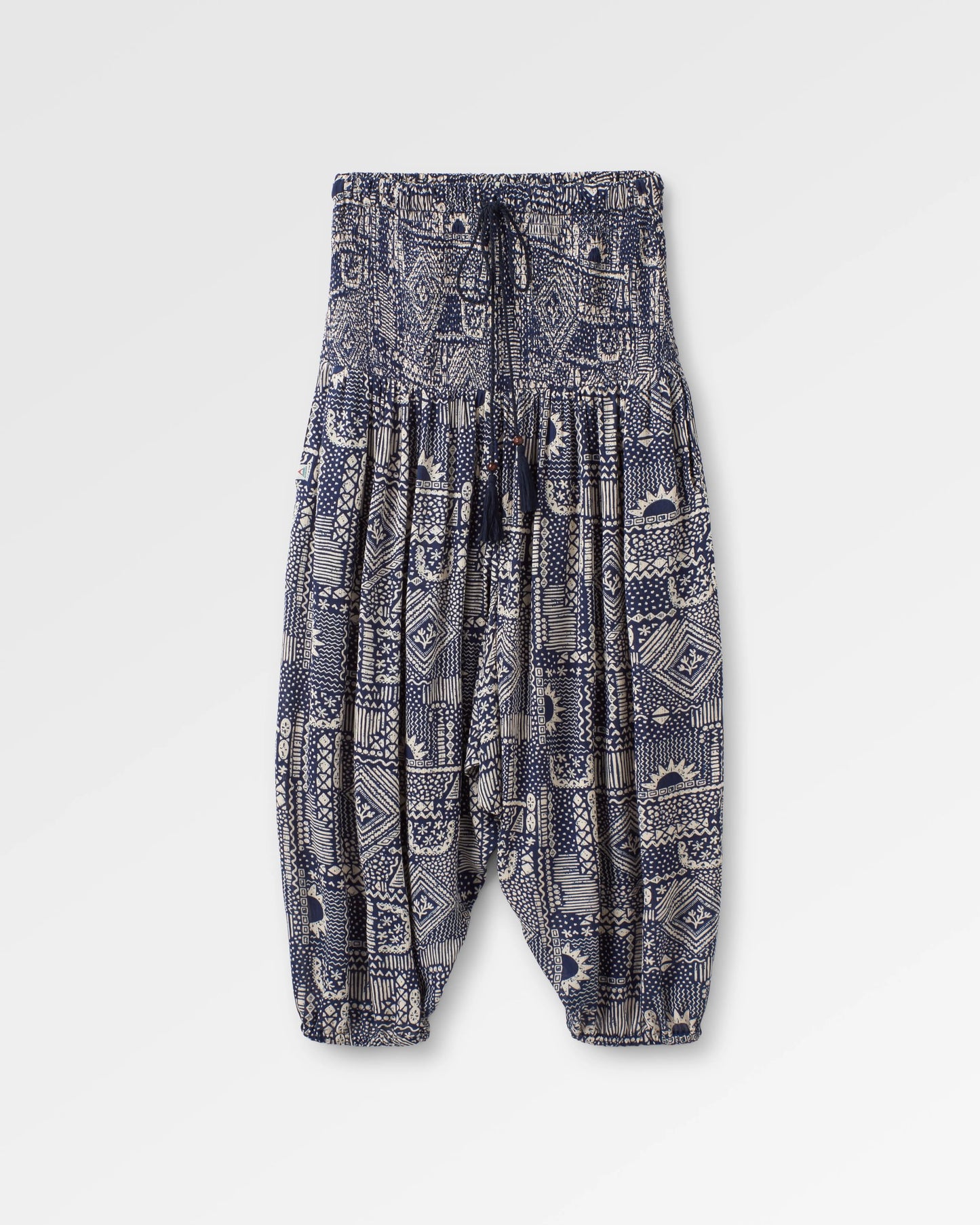 Daylily Loose Trouser - Vintage Patchwork Navy