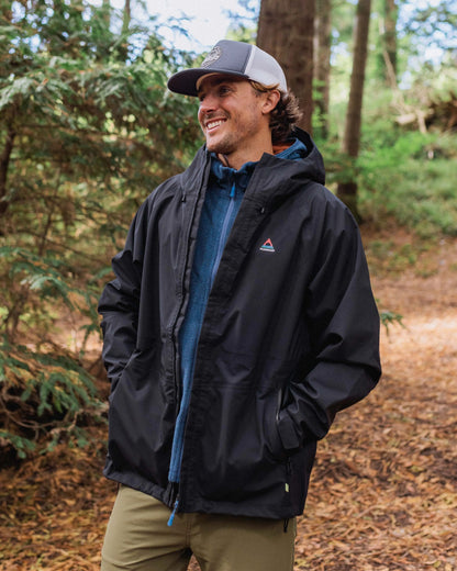 Five Season Recycled Waterproof Jacket - Black - Lifestyle
