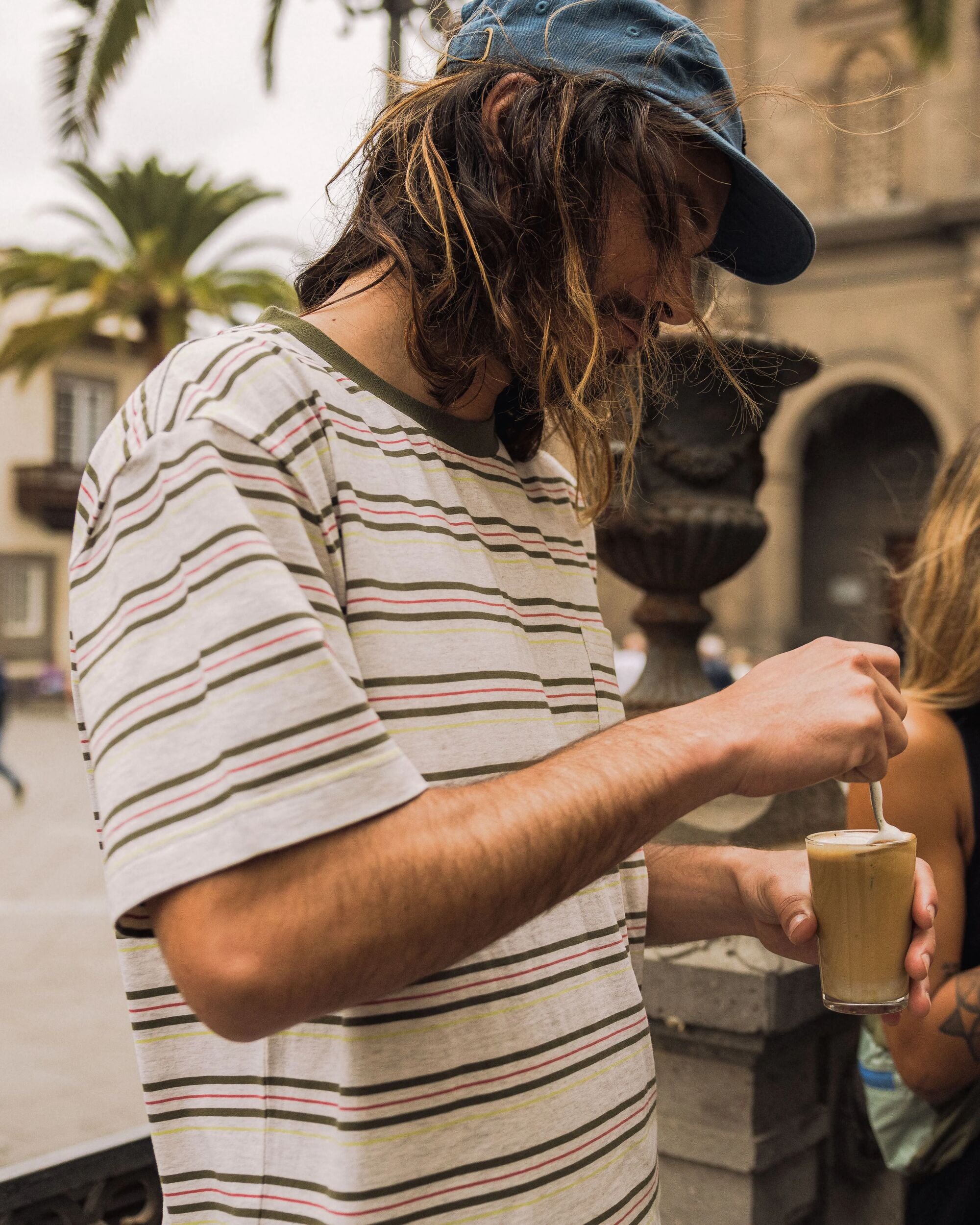 Retro Recycled Relaxed Fit T-Shirt - Birch Marl - Lifestyle