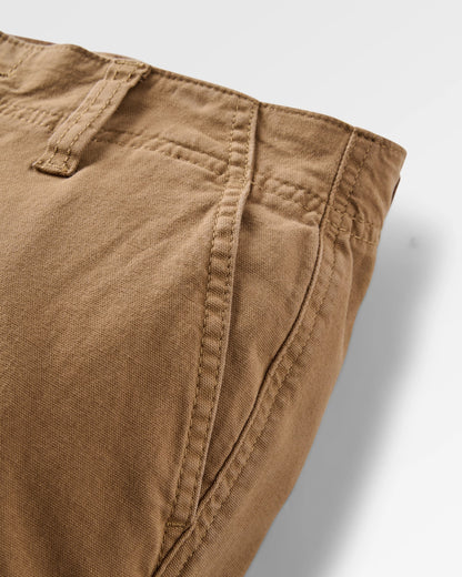 Lakeside Cargo Cotton Trouser - Caramel - Flatlay