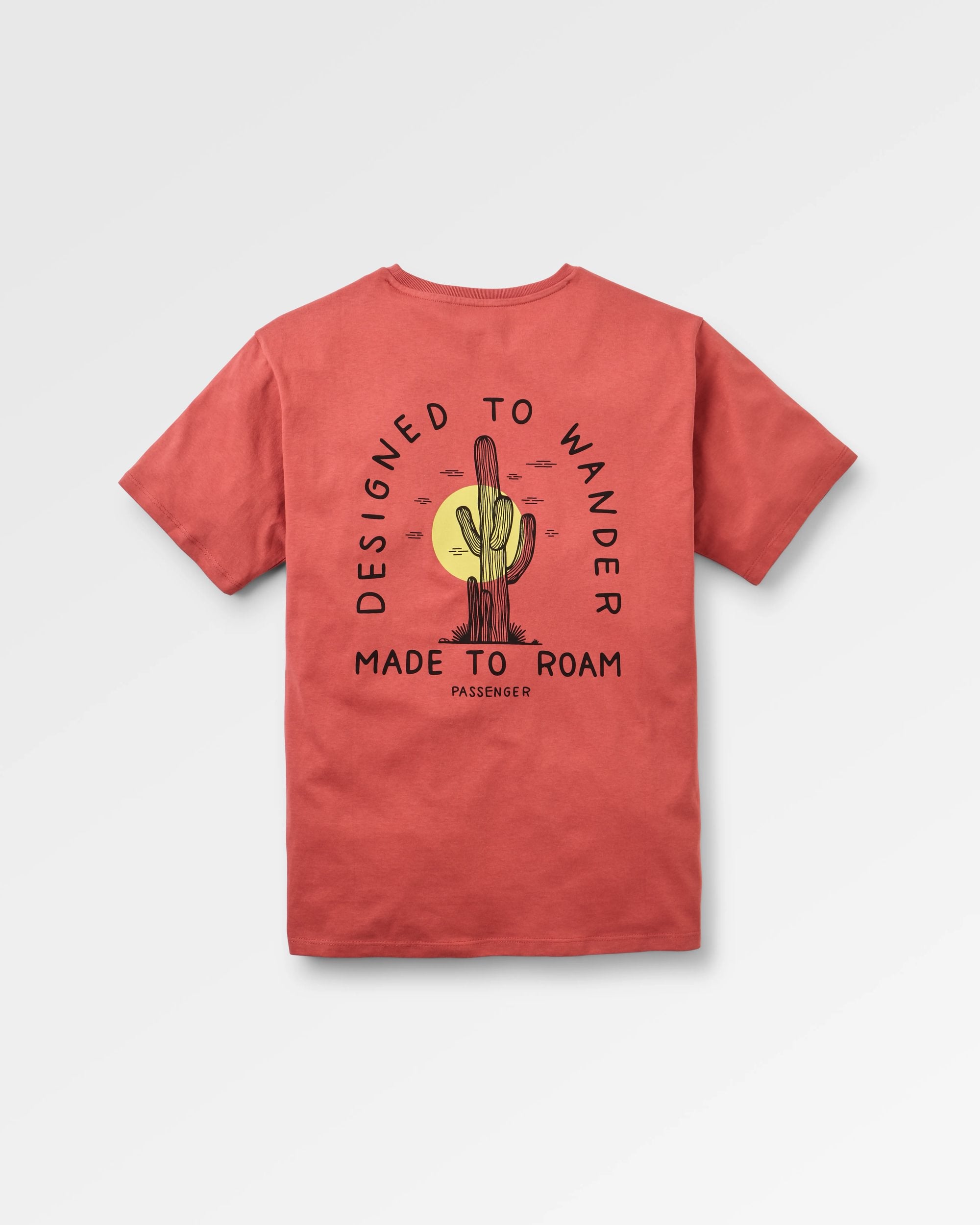 Explore T-shirt - Redwood - Flatlay