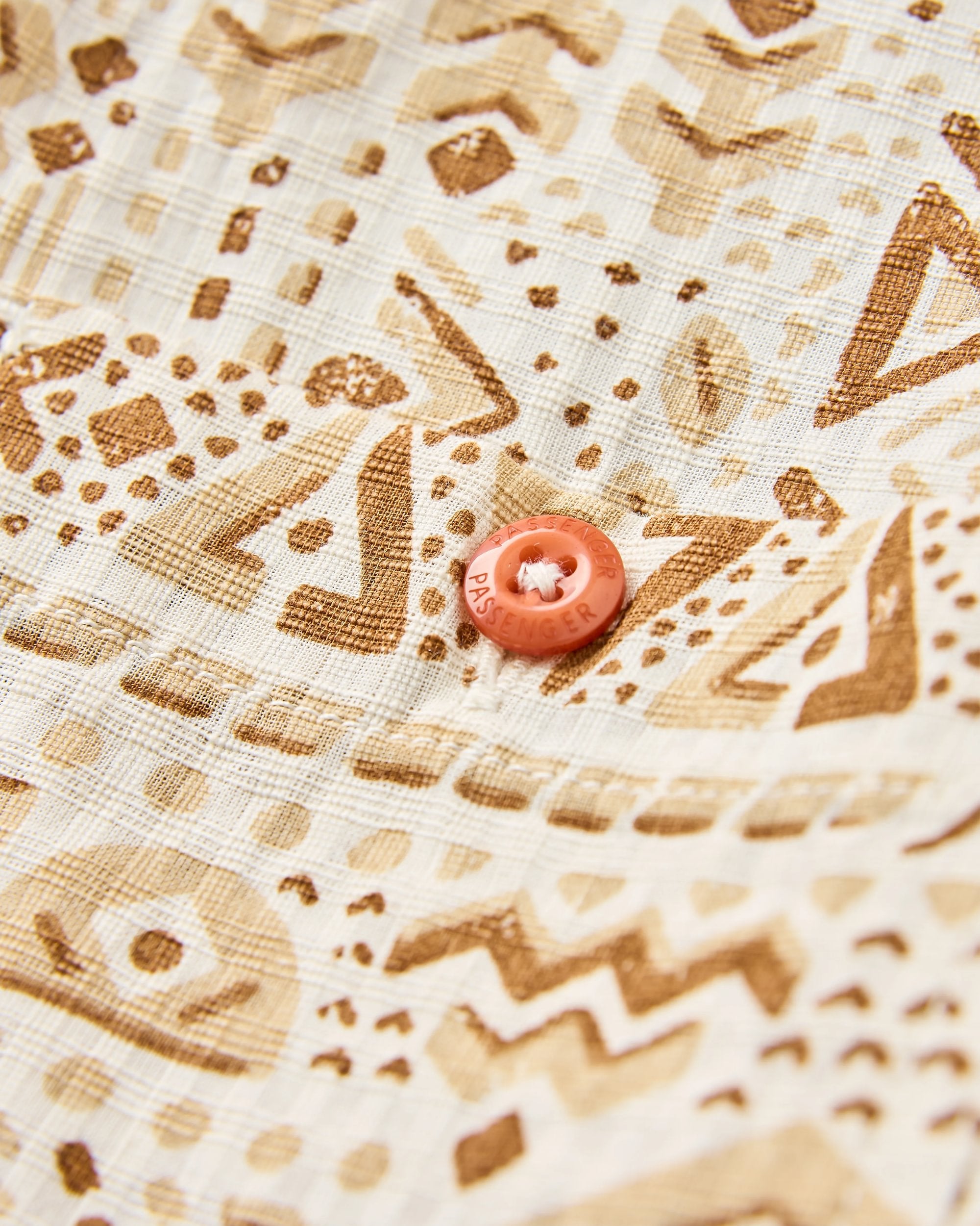 Chill Textured Short Sleeve Shirt - Elemental Geo Birch - Flatlay