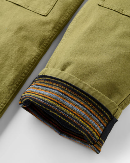 Vantage Lined Cotton Canvas Trouser - Khaki - Flatlay
