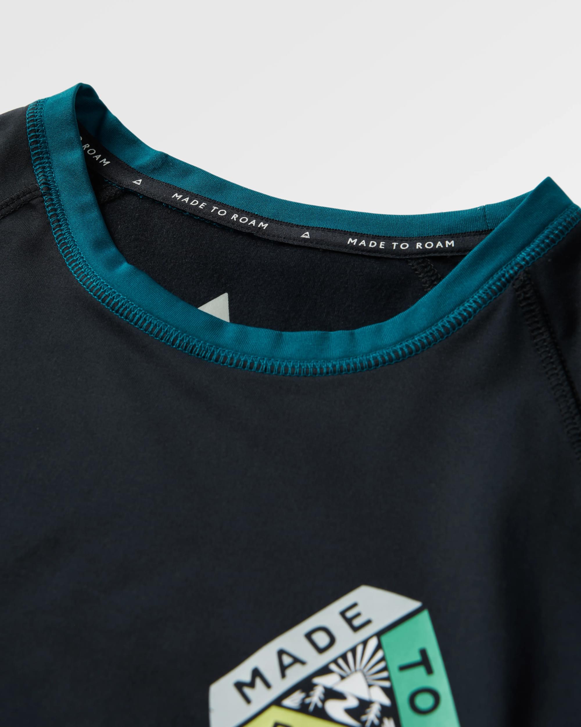 Lakeside Recycled Active T-Shirt - Black - Flatlay