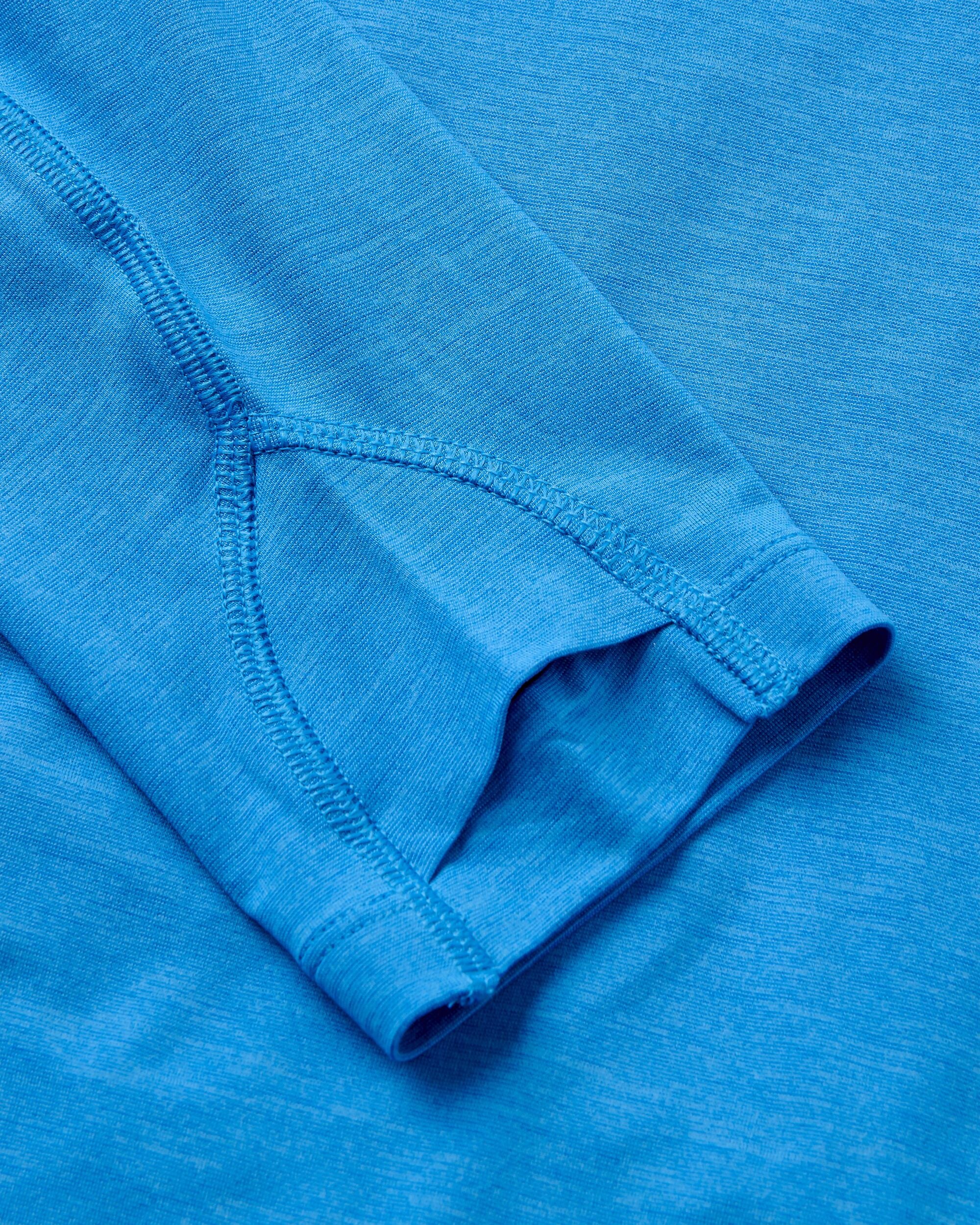 Light Ray Lightweight UPF Hoodie - Marine Blue Marl - Flatlay