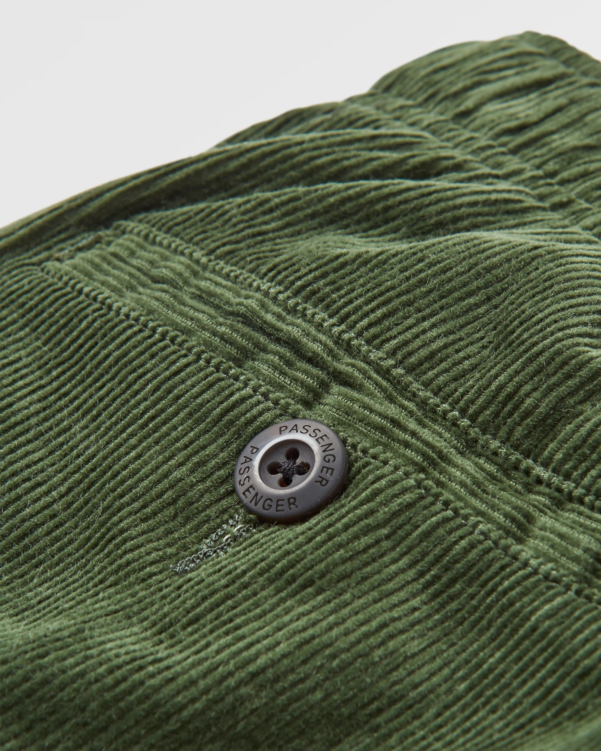 Adventurer Cord Trouser - Fir Tree - Flatlay