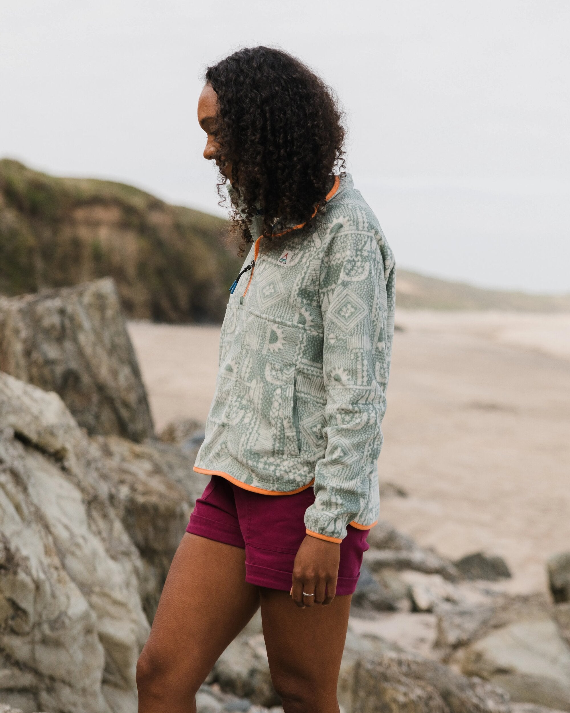 Sorrel Recycled Polar Fleece - Vintage Patchwork Pistachio - Lifestyle