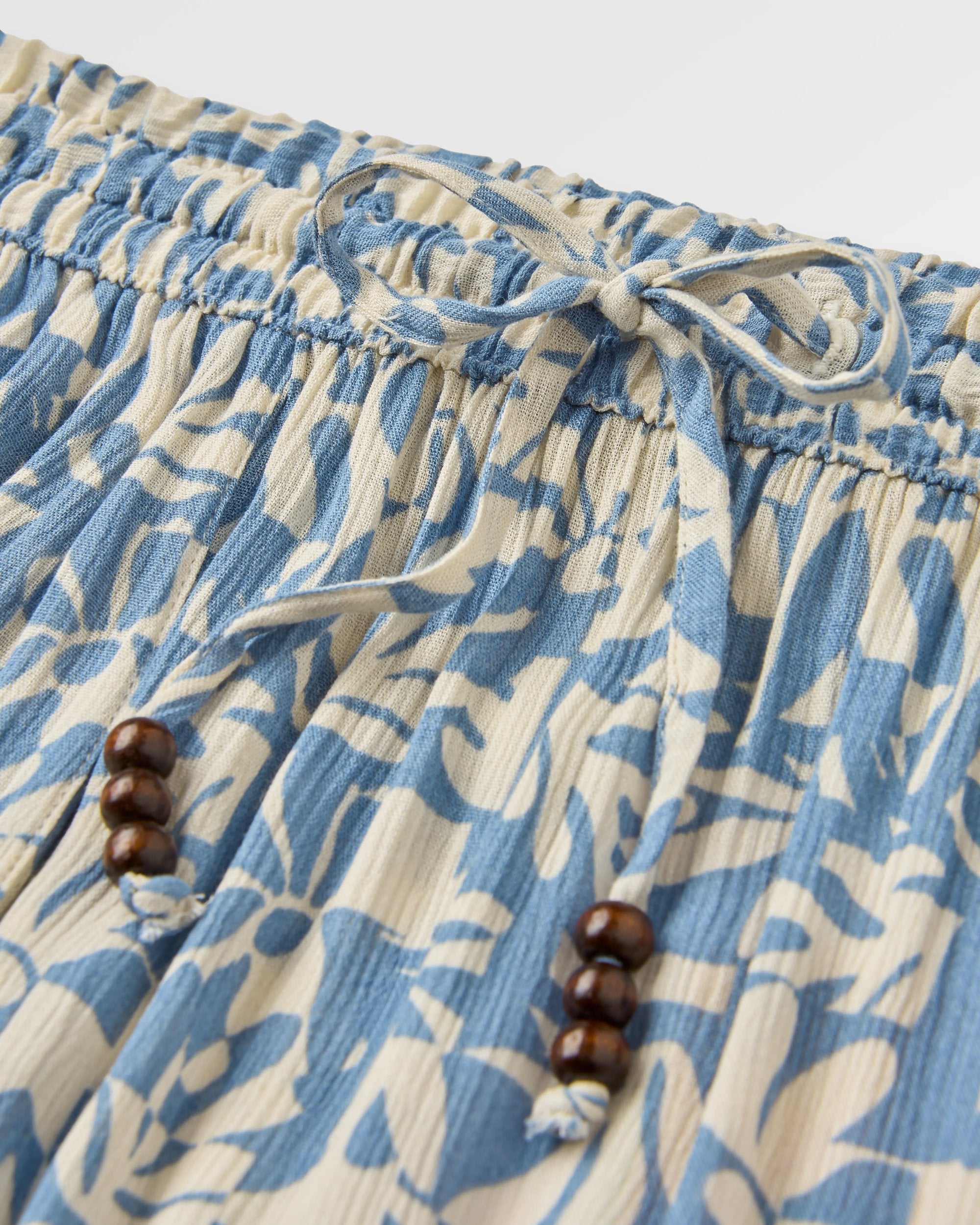 Zephyr Woven Maxi Skirt - Mountain Foliage Faded Denim - Flatlay