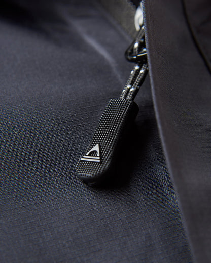 Trailscape Men's Recycled Waterproof Jacket - Black/Khaki - Flatlay