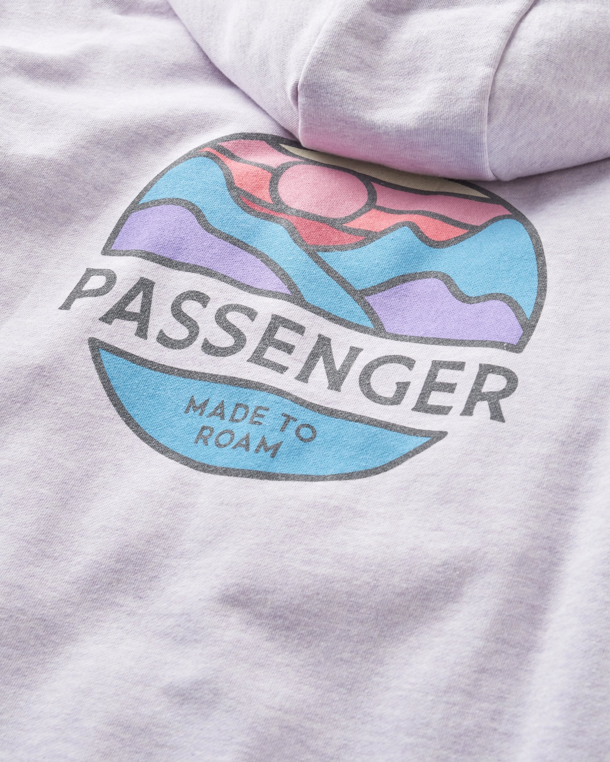 Laidback Organic Cotton Hoodie - Lilac Mist Marl - Flatlay