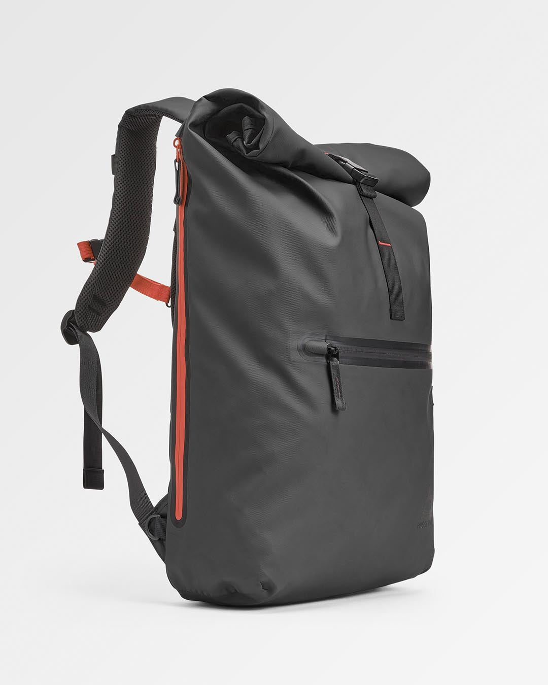 Crossing Roll Top Backpack - Charcoal/ Black - Flatlay