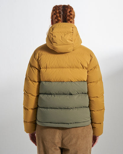 Cindra Down Jacket - Dusty Ochre/Dusty Olive - Studio Model