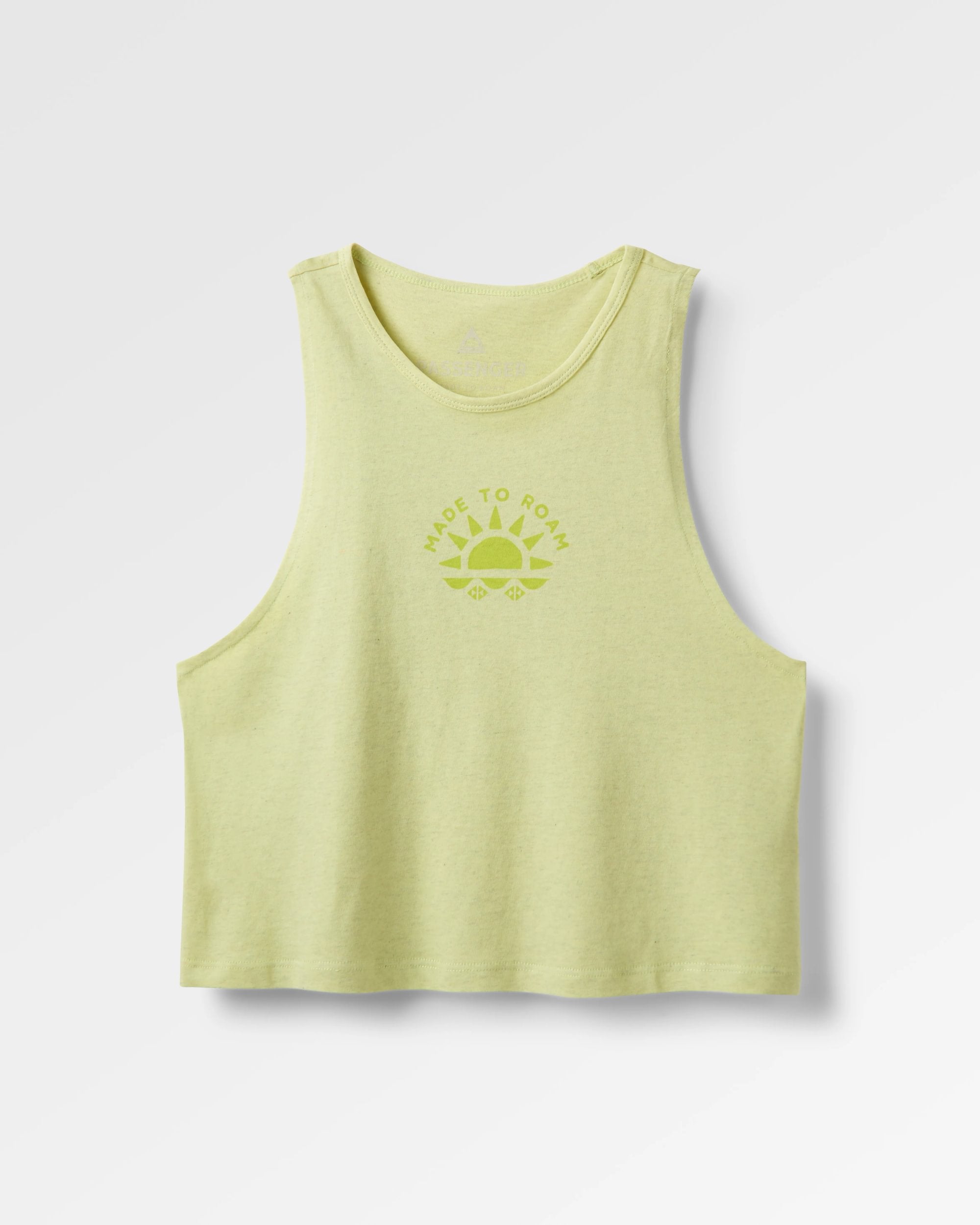 Sunburst Organic Vest - Soft Lime Juice - Flatlay