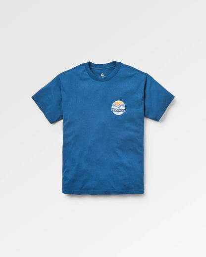 Laidback Recycled Cotton Relaxed Fit T-Shirt - Dark Denim - Flatlay