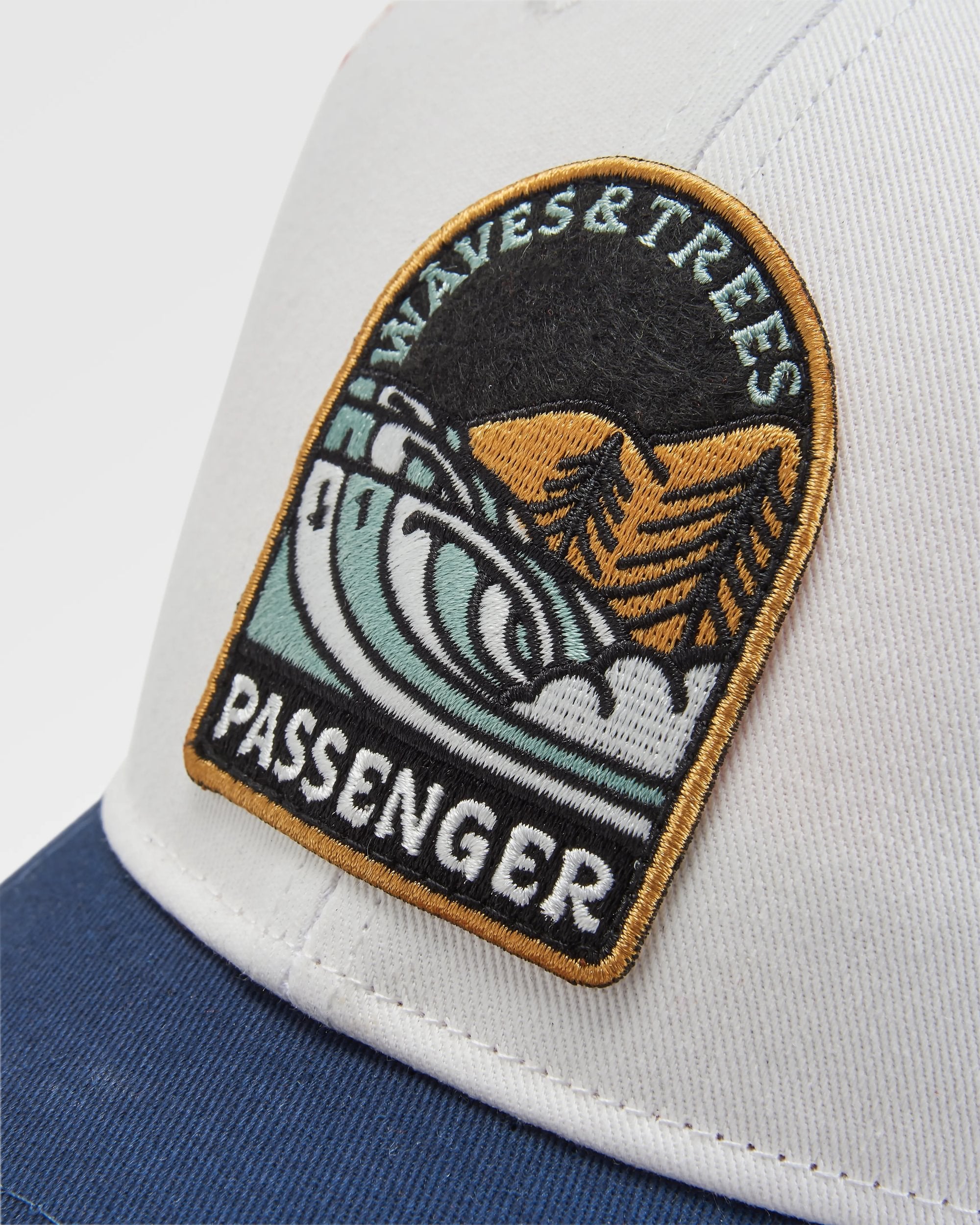 Waves & Trees Organic Cotton Trucker Cap - Birch - Flatlay