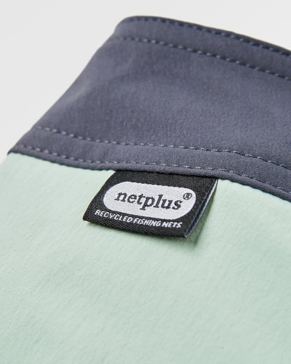 Cutback Recycled Boardshort - Spearmint/Deep Ocean - Flatlay
