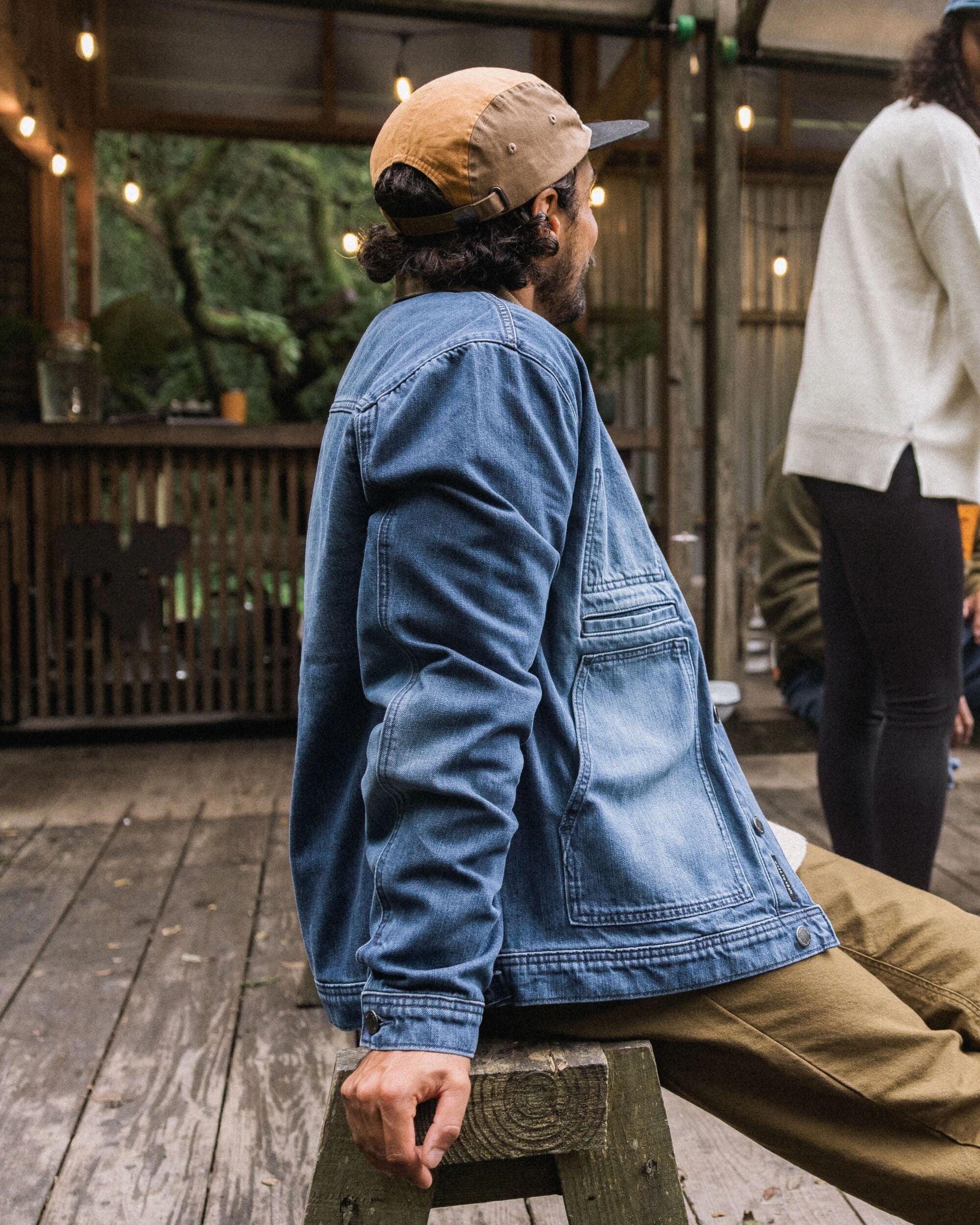 Vantage Lined Denim Jacket - Mid Wash Denim  - Lifestyle