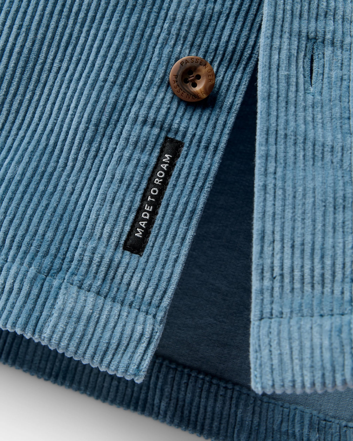 Backcountry Heavyweight Cord Overshirt - Stormy Blue - Flatlay