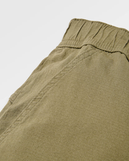 Kimmer Organic Cotton Trouser - Dusty Olive - Flatlay