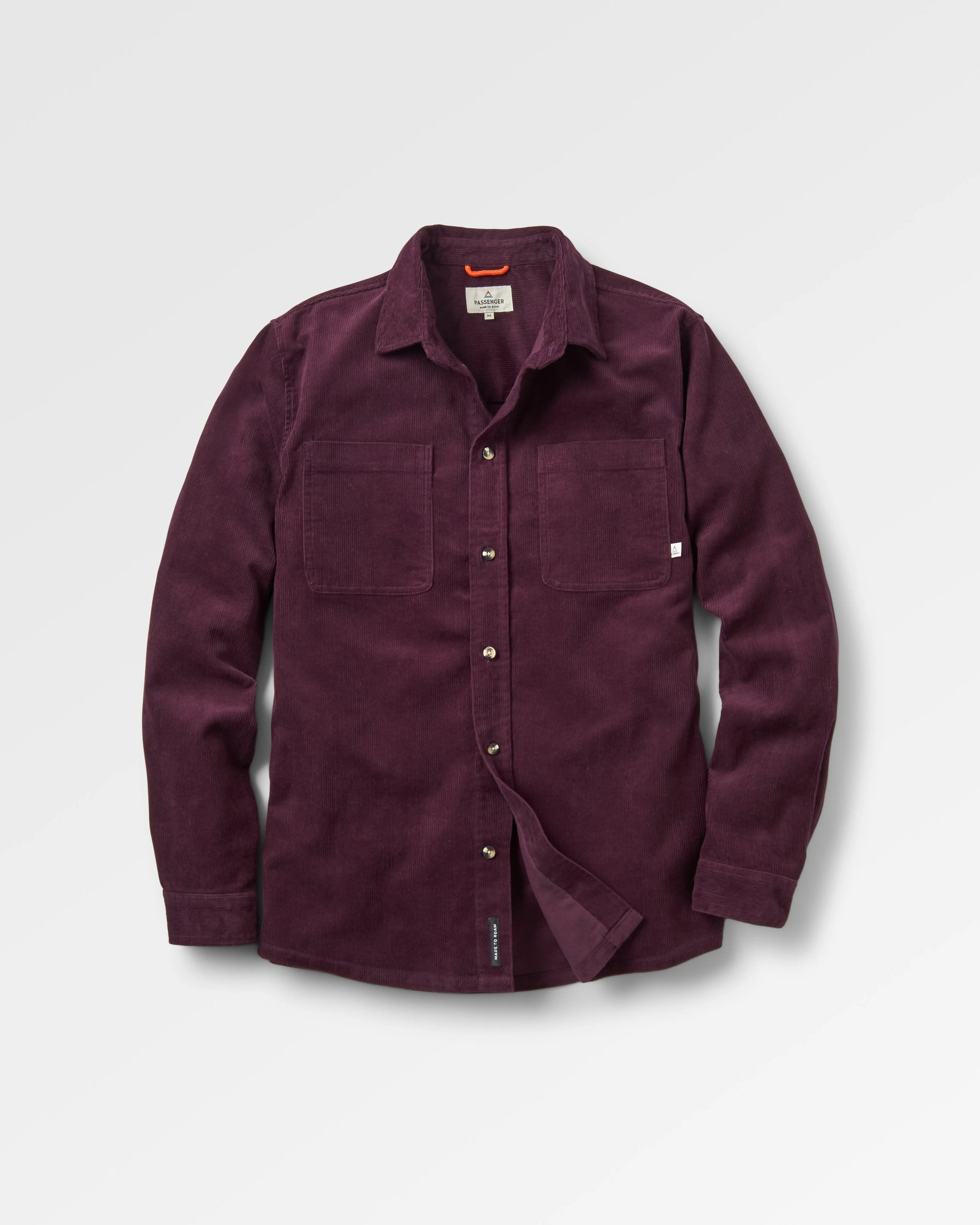 Backcountry Cord Shirt - Deep Plum - Flatlay