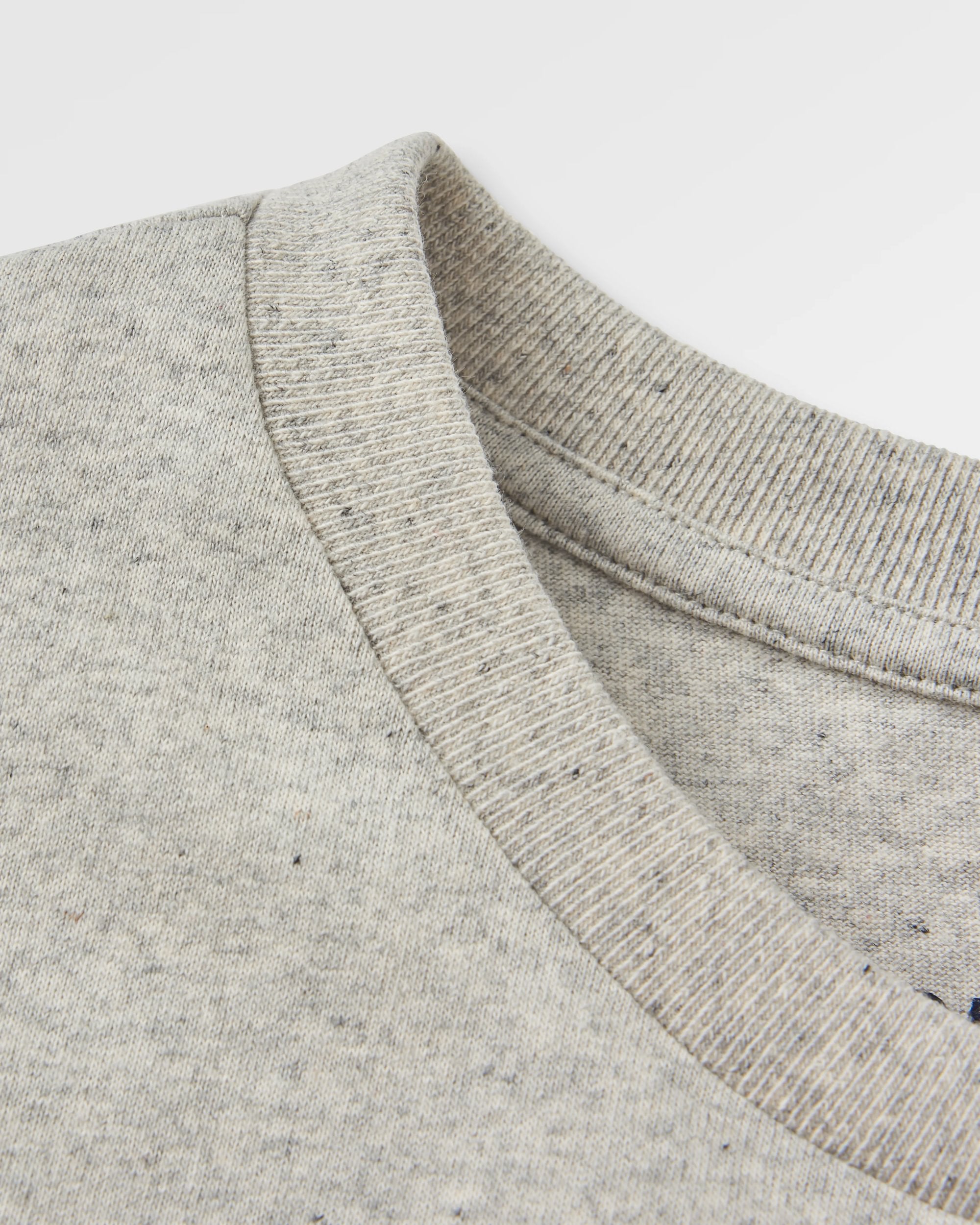 Snapshot Recycled Cotton T-Shirt - Light Grey Marl - Flatlay