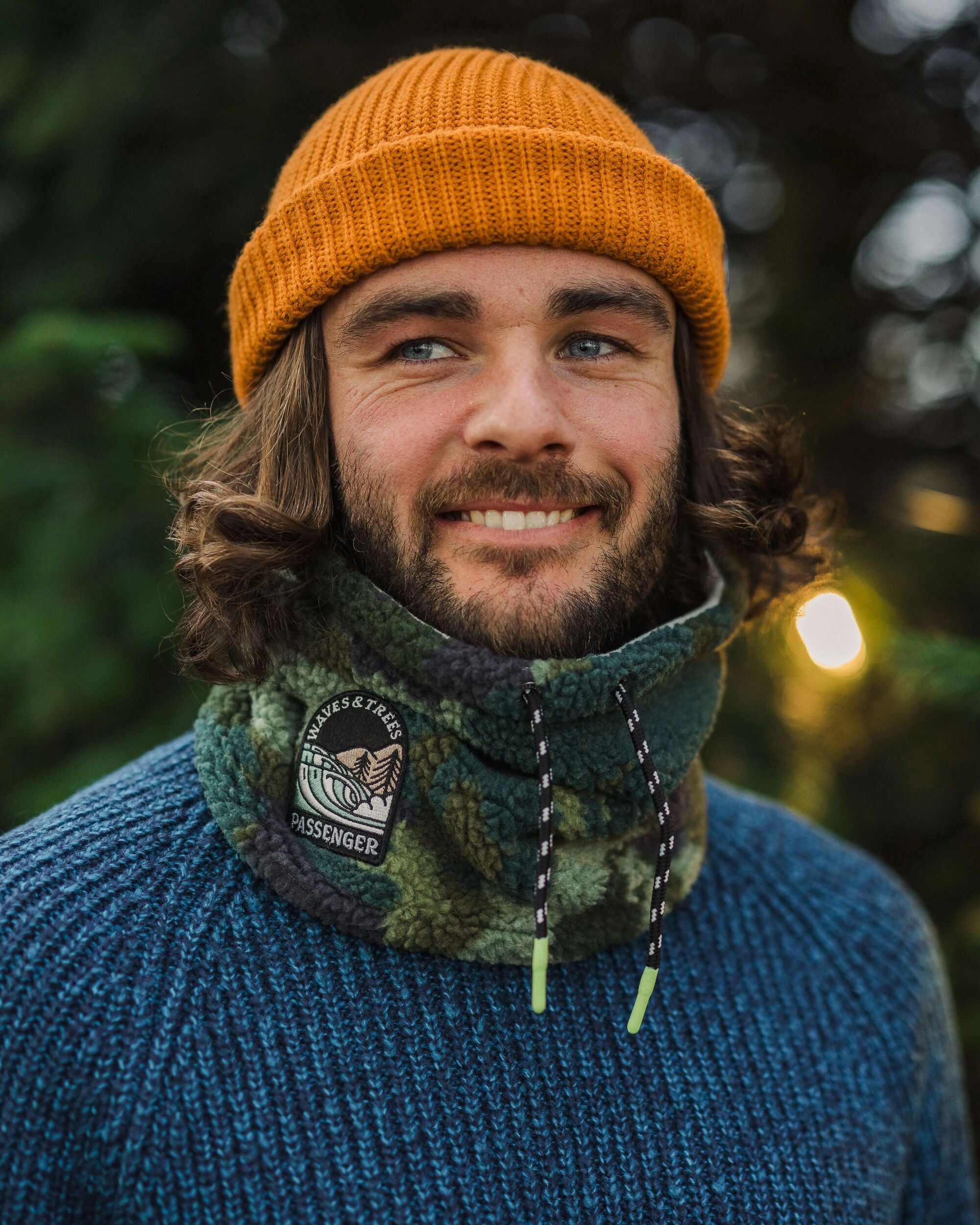 Mulled Recycled Sherpa Fleece Snood - Alpine Camo Khaki - Lifestyle - Male