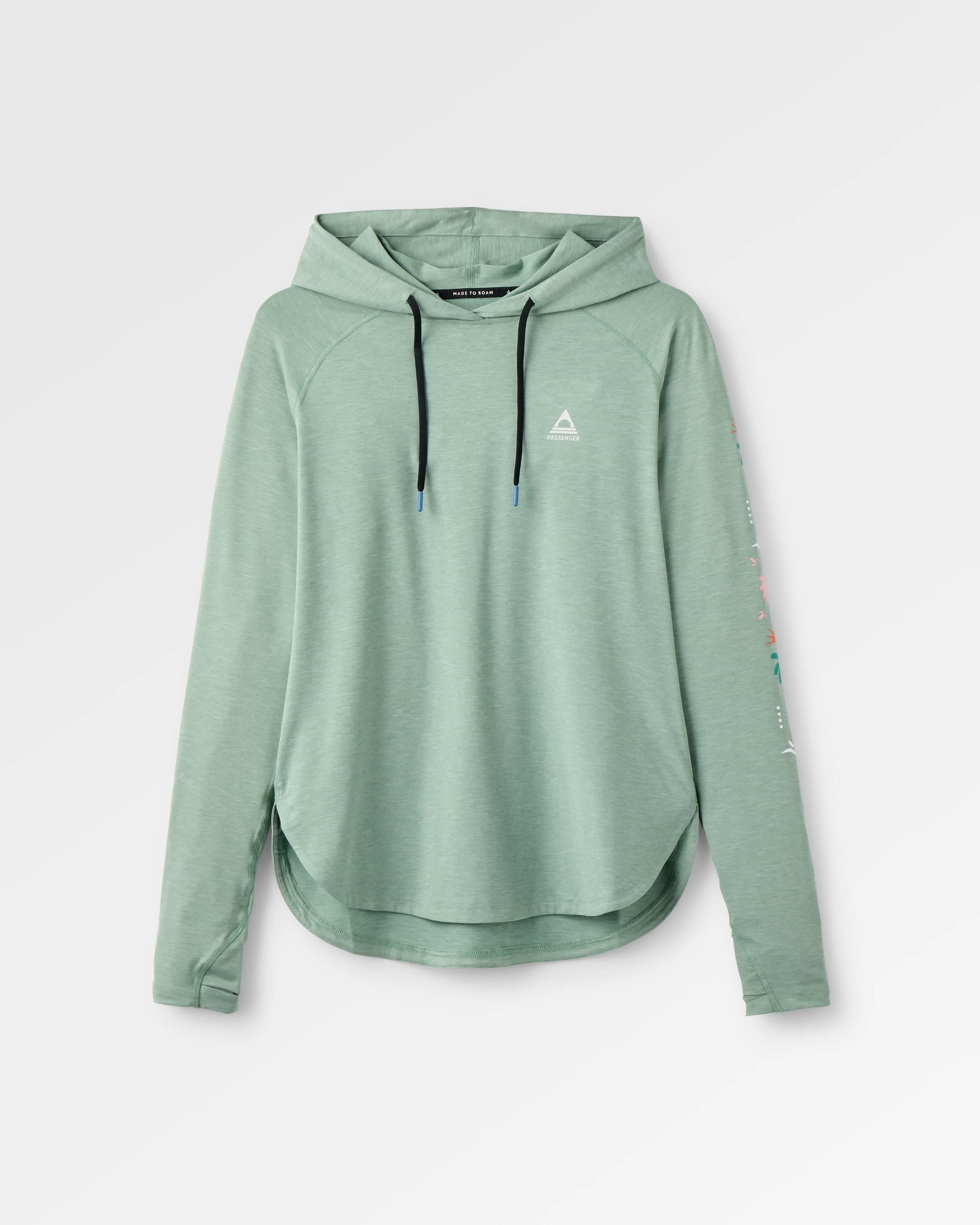 Sunvale Lightweight UPF50 Hoodie - Pistachio Marl - Flatlay
