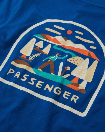 Lost Patch Women's Cotton T-Shirt - Blue Navy - Flatlay