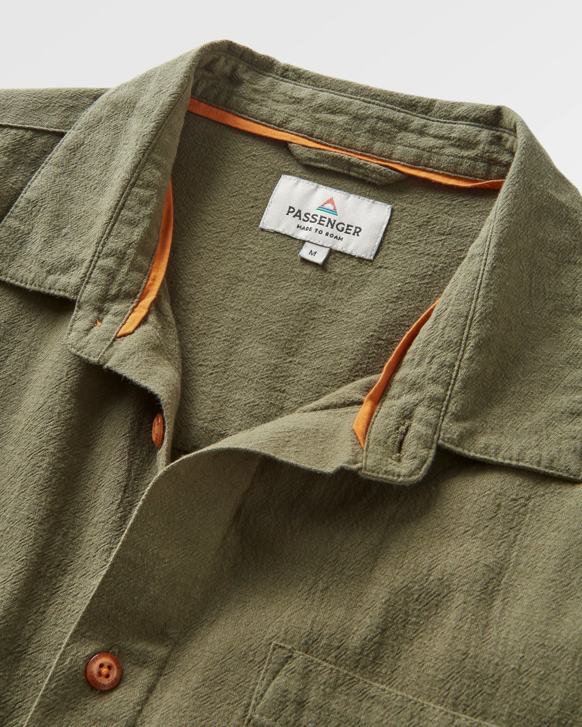 Arica Textured Shirt - Khaki - Flatlay