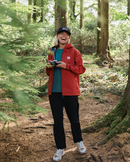 Five Element Recycled Waterproof Jacket - Red Ochre - Lifestyle