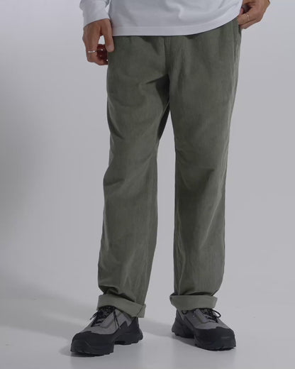 Drifter Cord Relaxed Fit Trouser - Dusty Olive - 