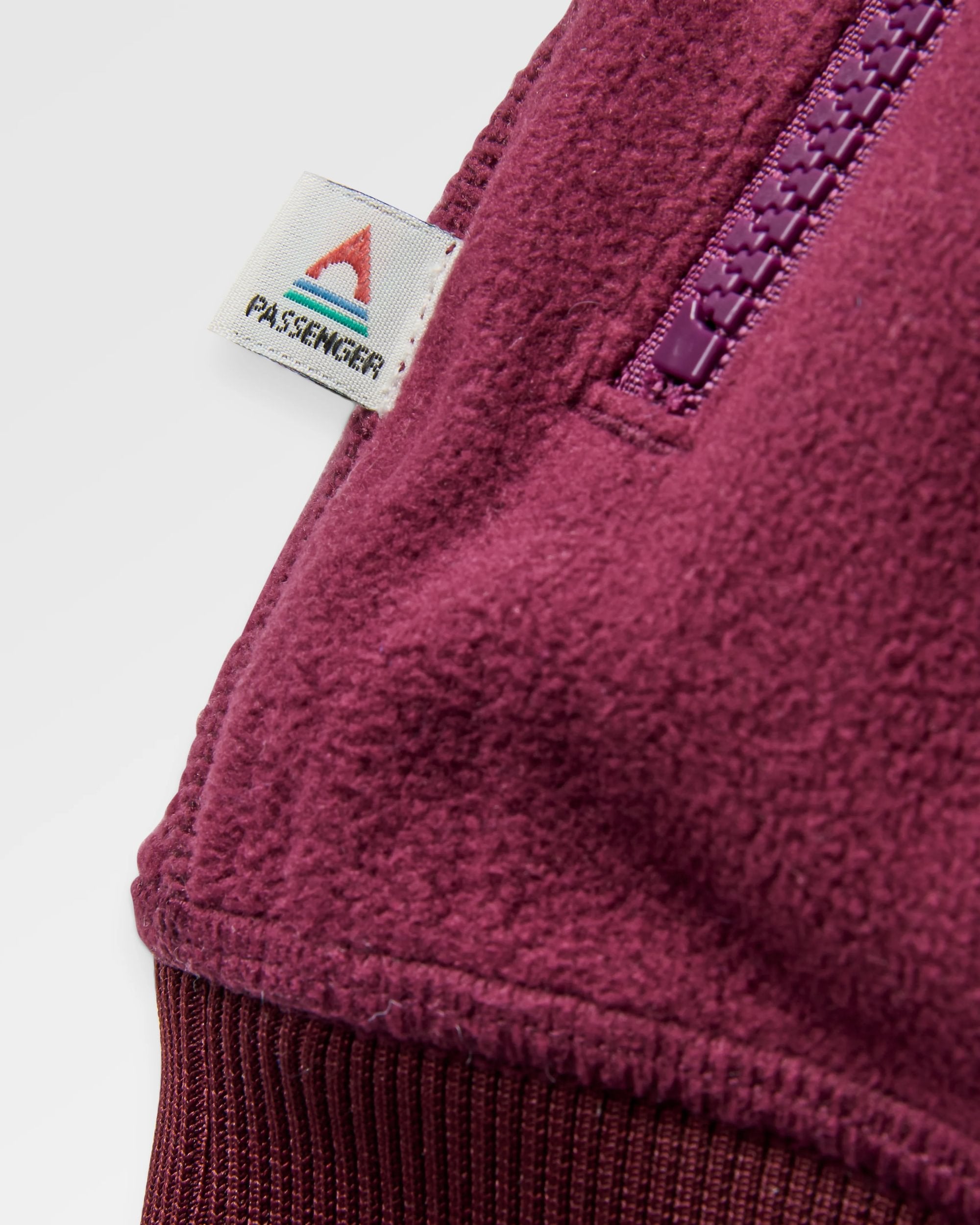 Ayla Micro Polartec® Crew Fleece - Fig - Flatlay