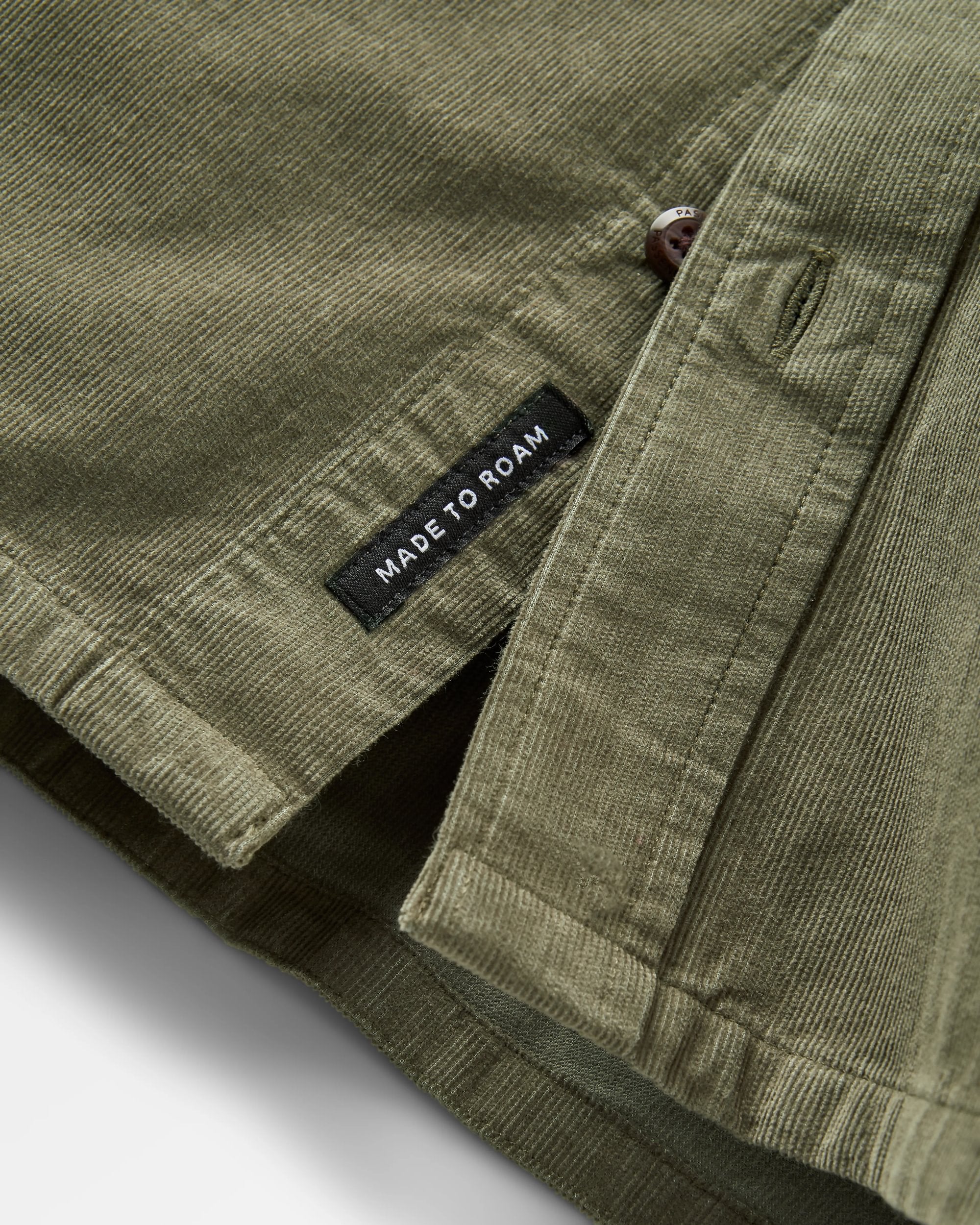 Backcountry Cord Light Shirt - Dusty Olive - Flatlay