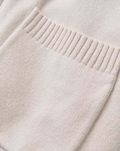 Penida Full-Zip Knitted Jacket - White Sand - Flatlay