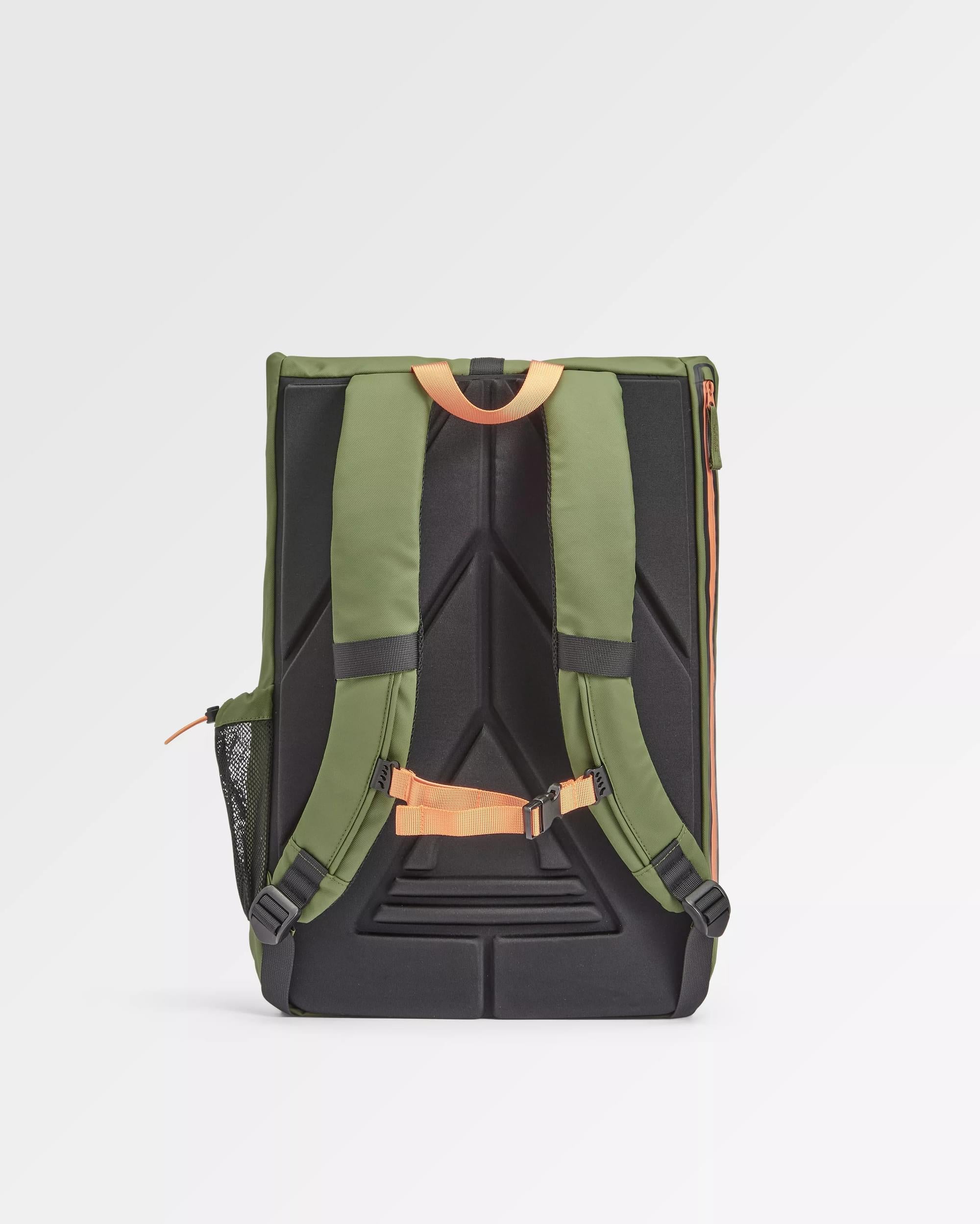 Crossing Roll Top Backpack - True Black/ Khaki - Flatlay