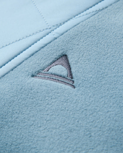 Beaumont Polar Hooded Fleece - Faded Denim - Flatlay
