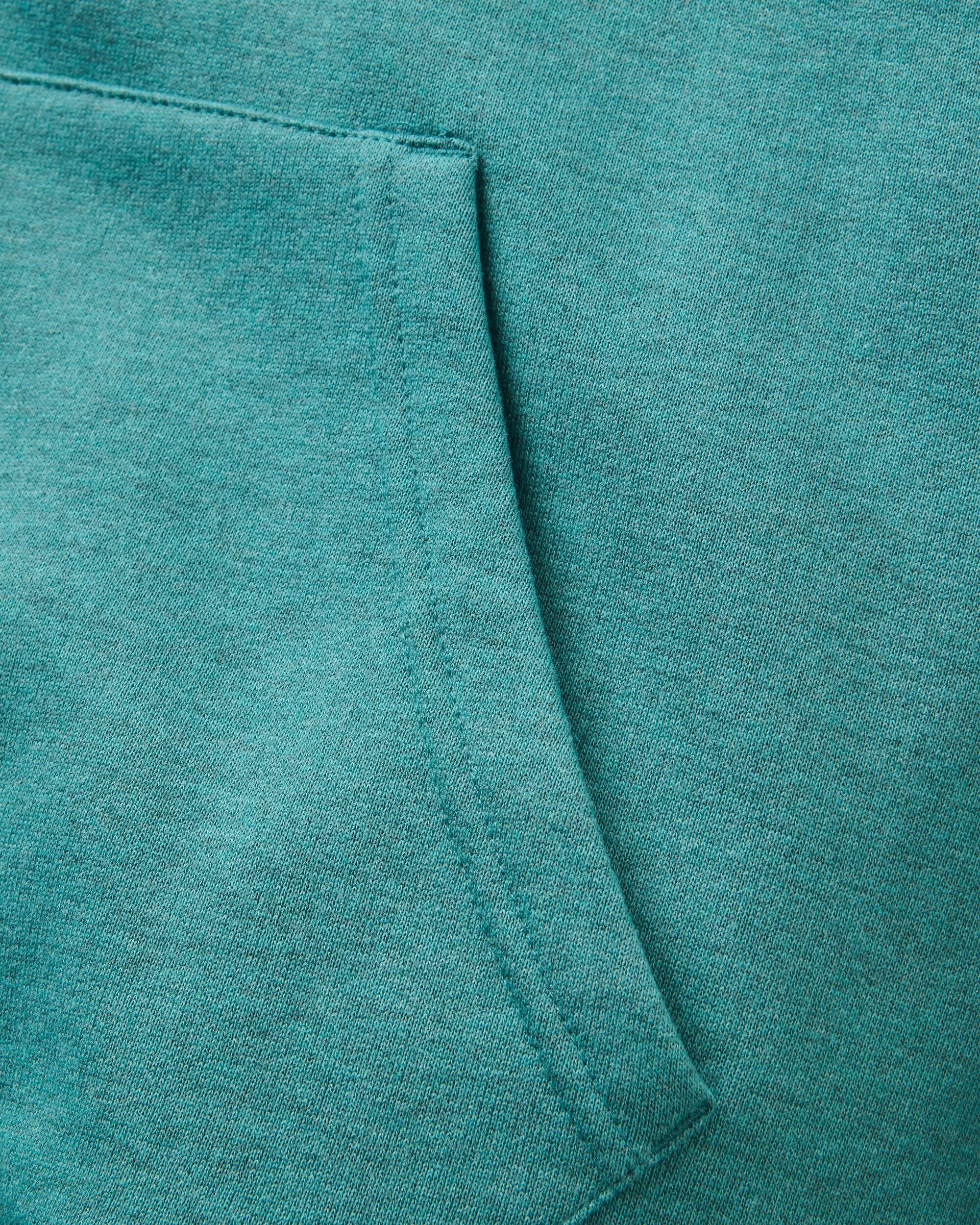 Vita Organic Cotton Hoodie - Ocean Teal Marl - Flatlay