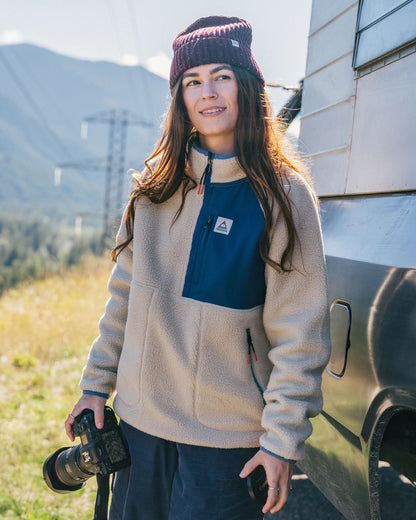 Home Recycled Sherpa Fleece - Oatmeal - Lifestyle