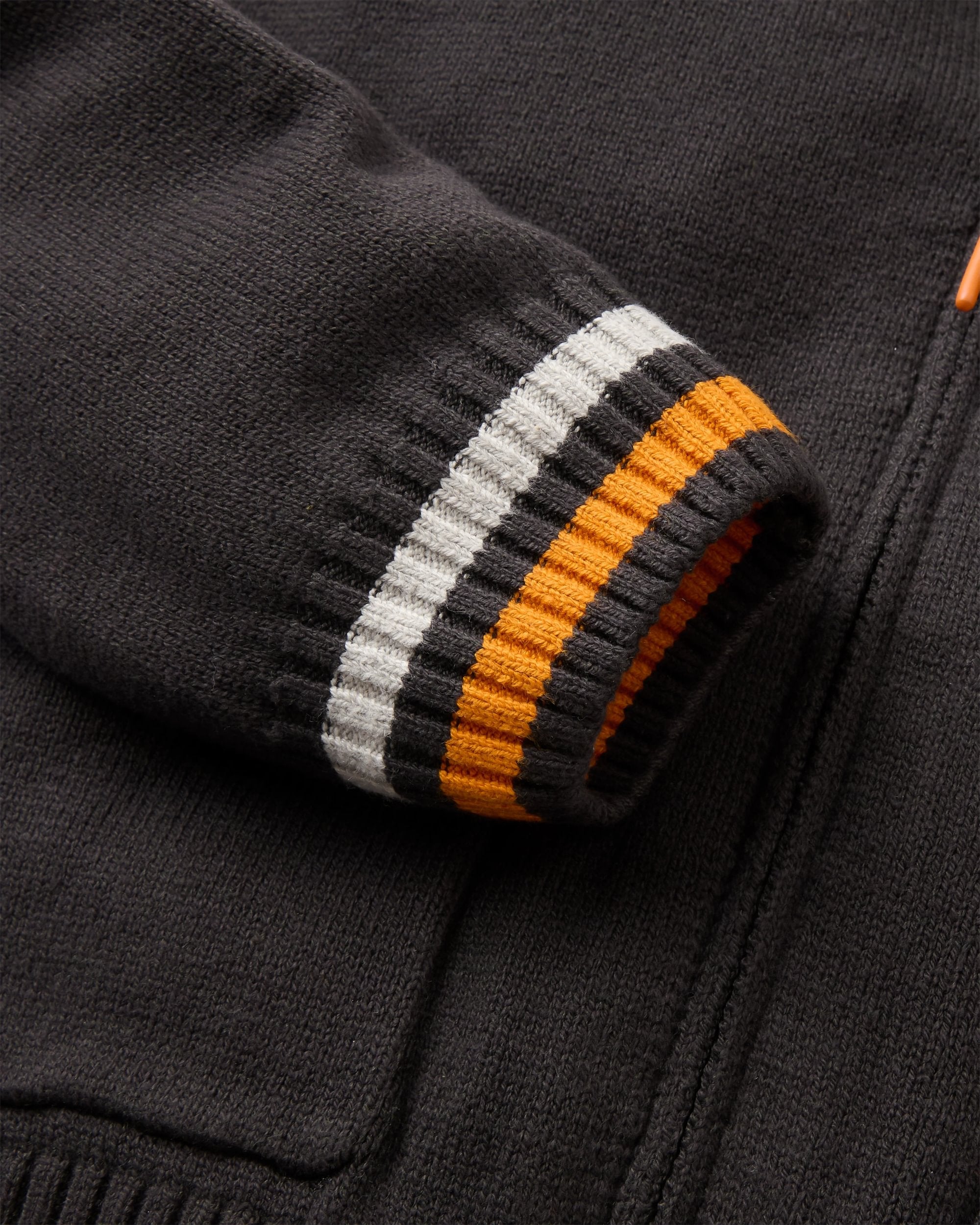 Penida Full-Zip Knitted Jacket - Faded Black - Flatlay