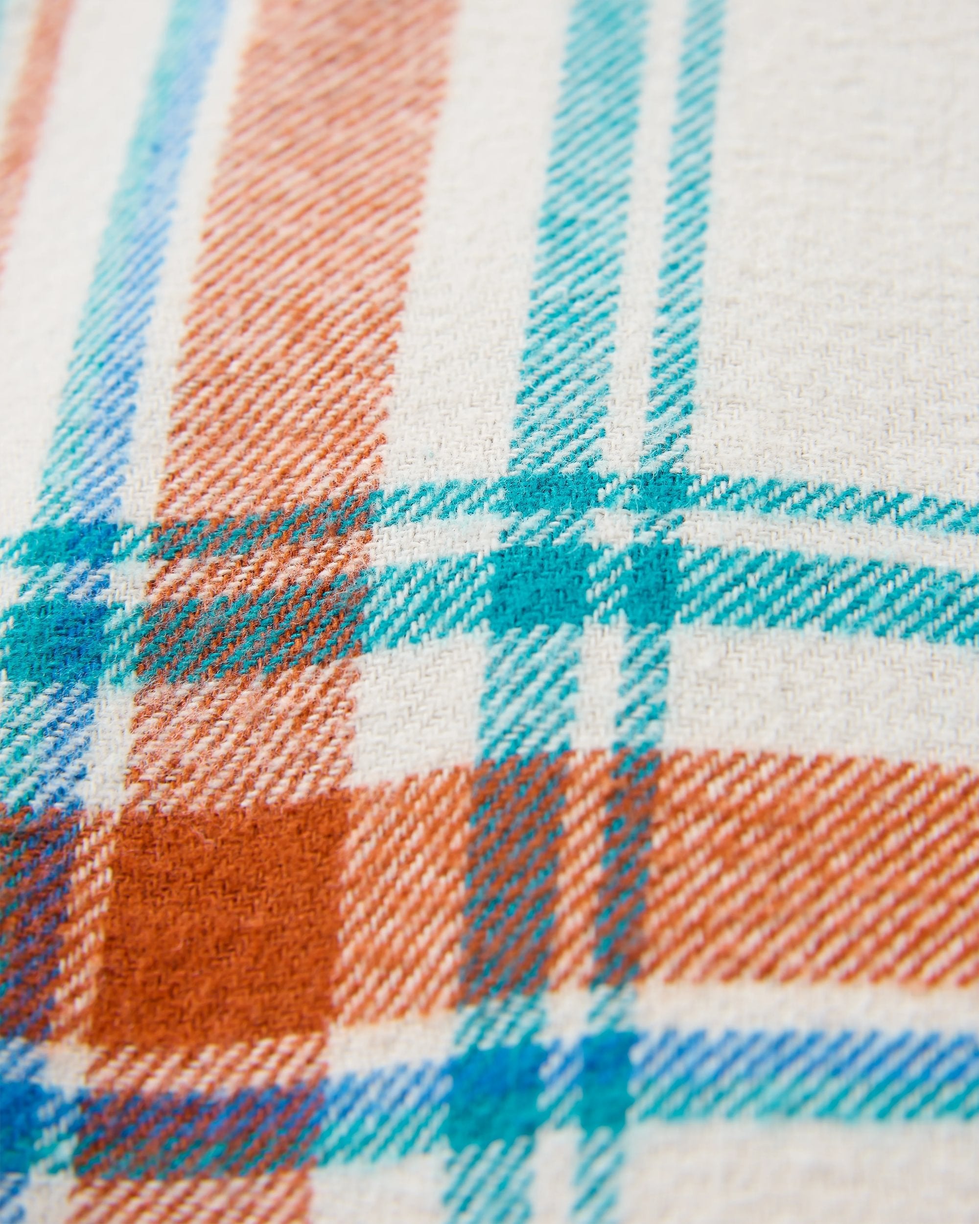 Flint Organic Cotton Overshirt - Vintage White Check - Flatlay