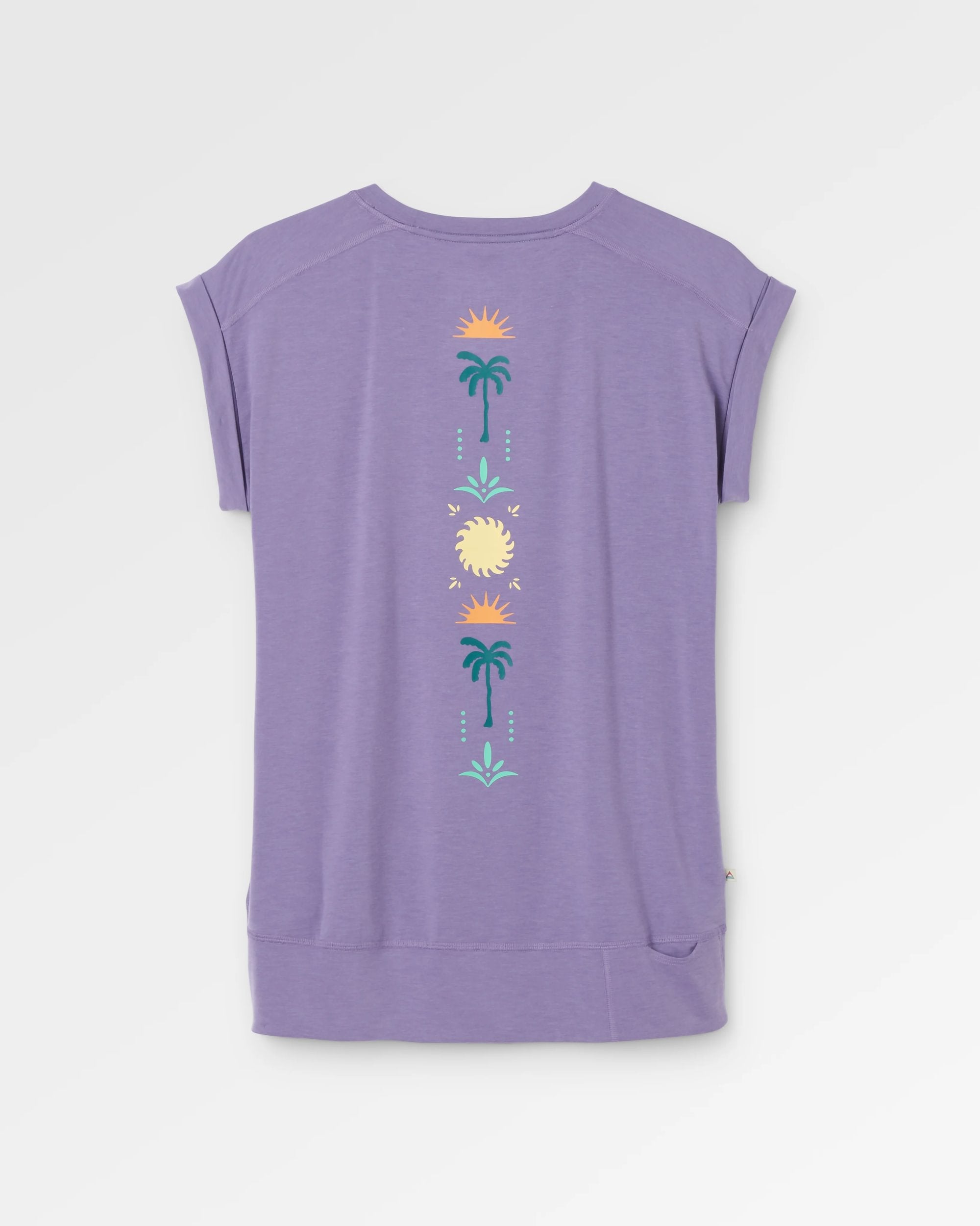 Womens Solscape Active T-Shirt - Purple Haze Marl - Flatlay
