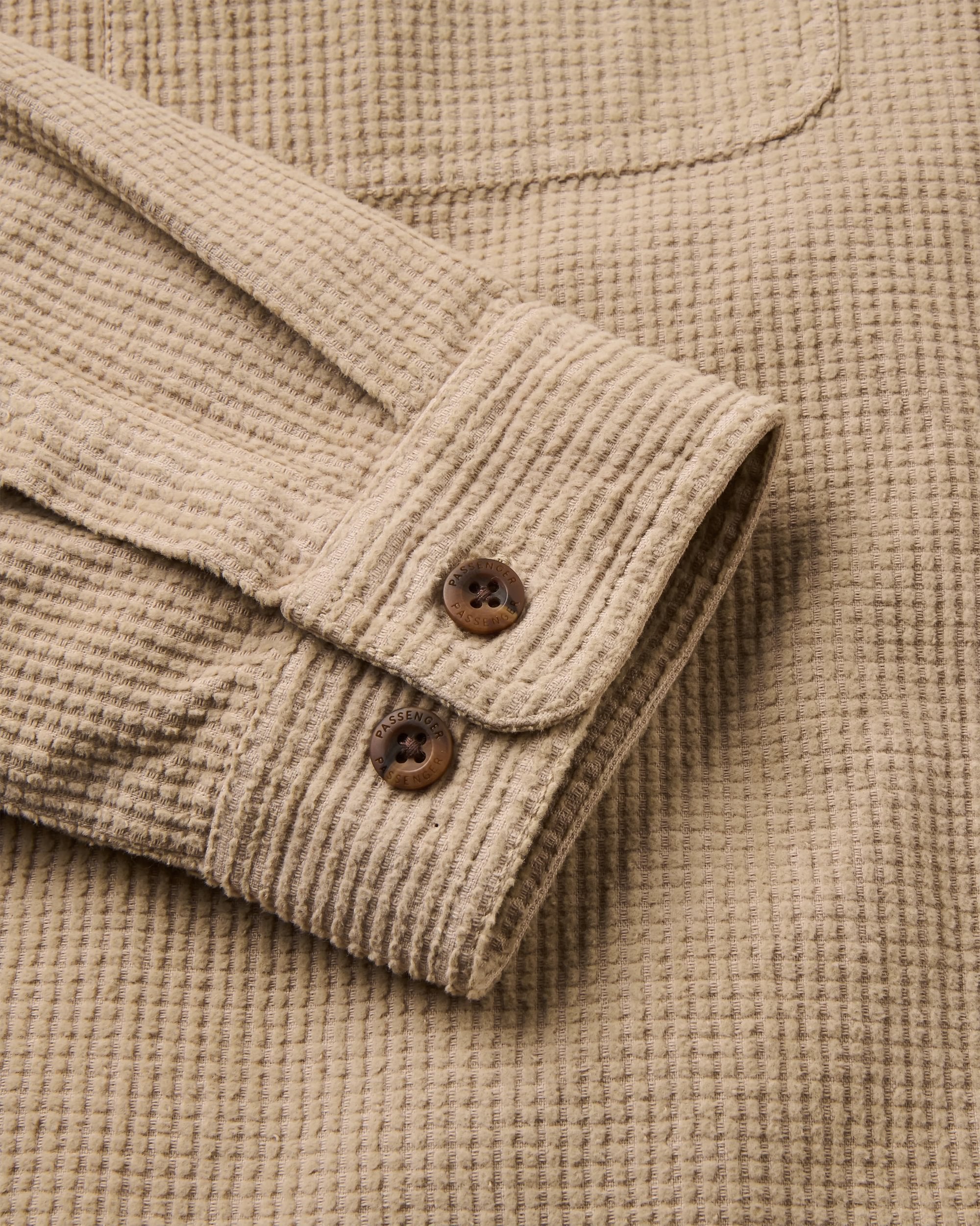 Backcountry Grid Cord Shirt - Simply Taupe - Flatlay