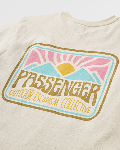 Golden Hour Recycled Cotton Oversized T-Shirt - Milky Marl - Flatlay