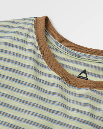 Sunscape Stripe Pocket T-Shirt - Seafoam - Flatlay