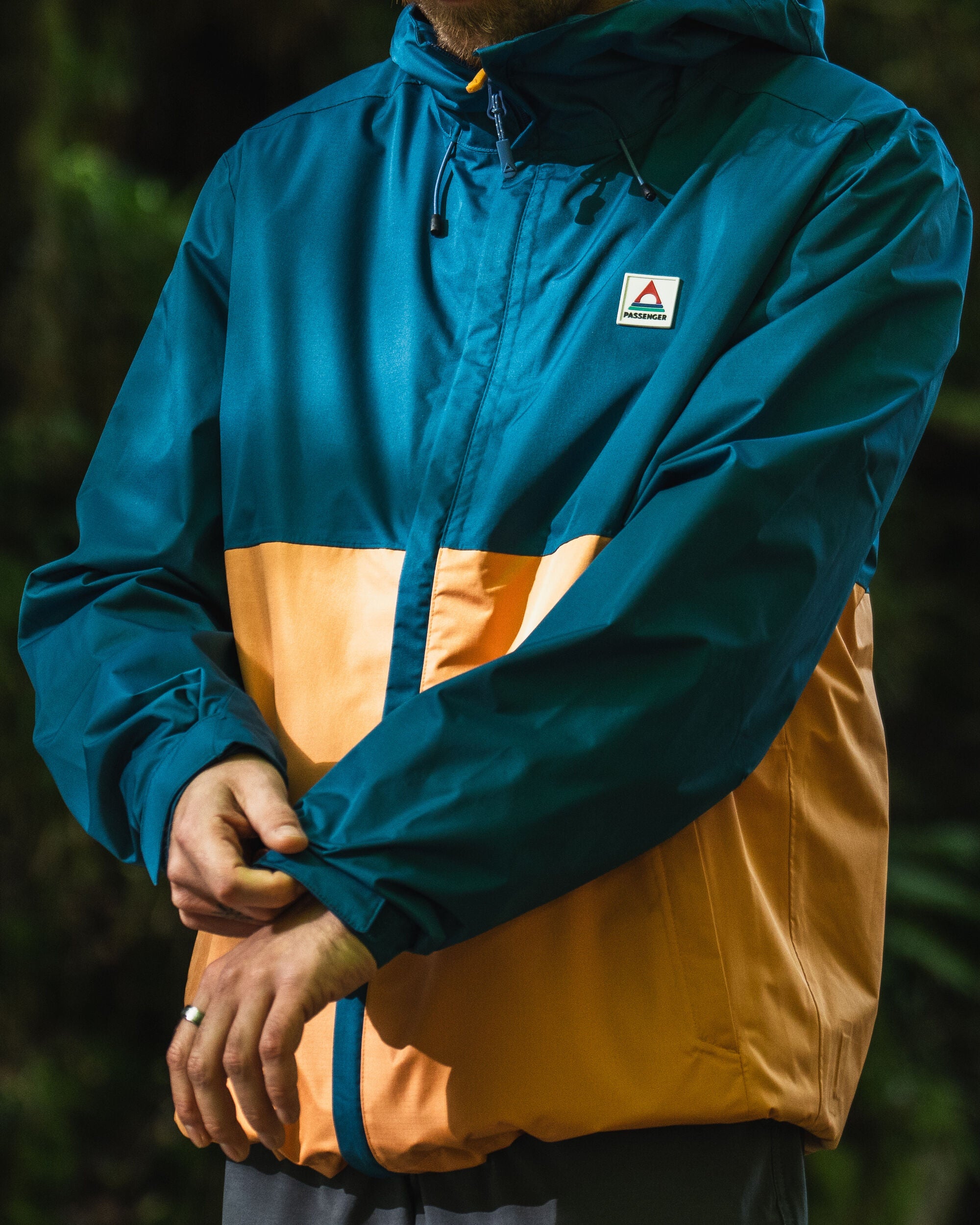 Season Water Resistant Recycled Jacket - Corsair Blue/ Apricot - Lifestyle