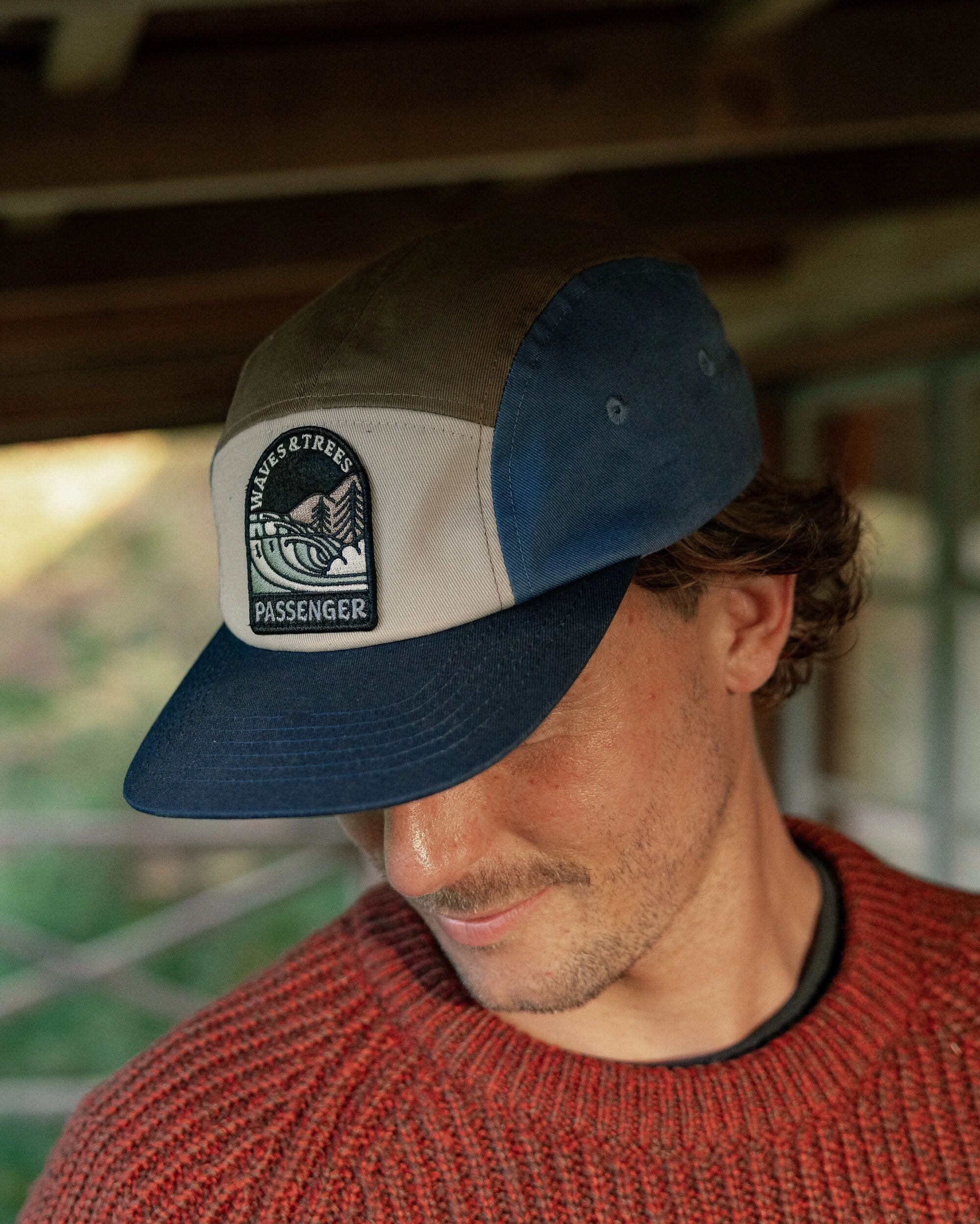Waves & Trees Recycled 5 Panel Cap - Moonlight Blue - Lifestyle - Male
