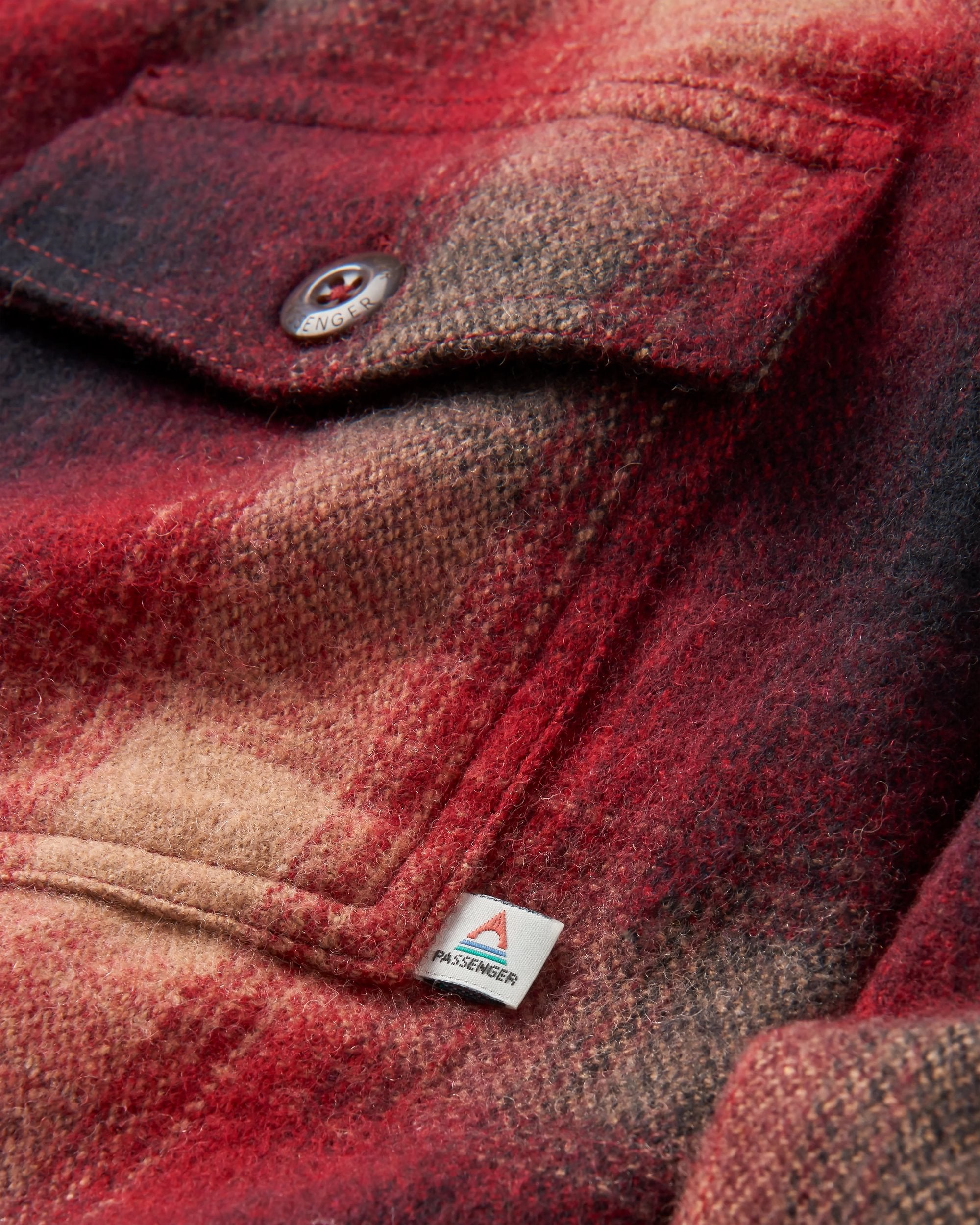 Barren Overshirt - Wine - Flatlay